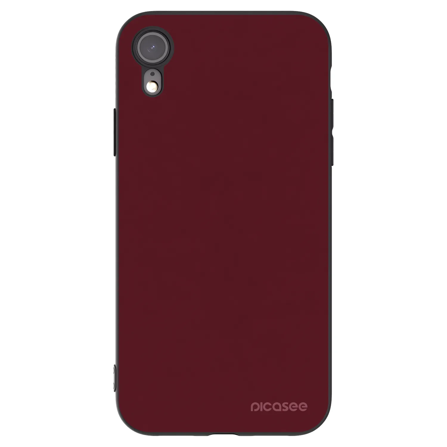 Picasee silikonski črni ovitek za Apple iPhone XR - Burgundy red