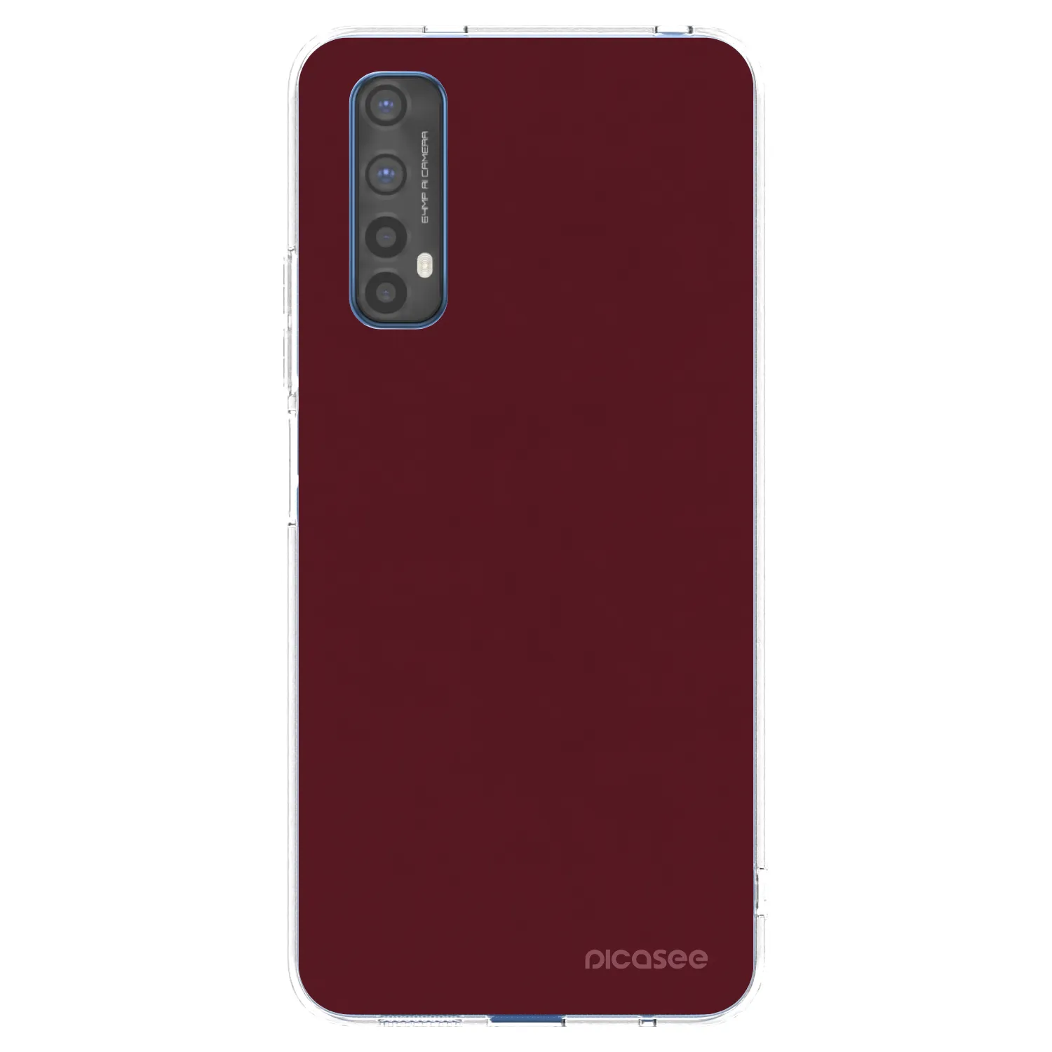 Picasee silikonski prozorni ovitek za Realme 7 - Burgundy red