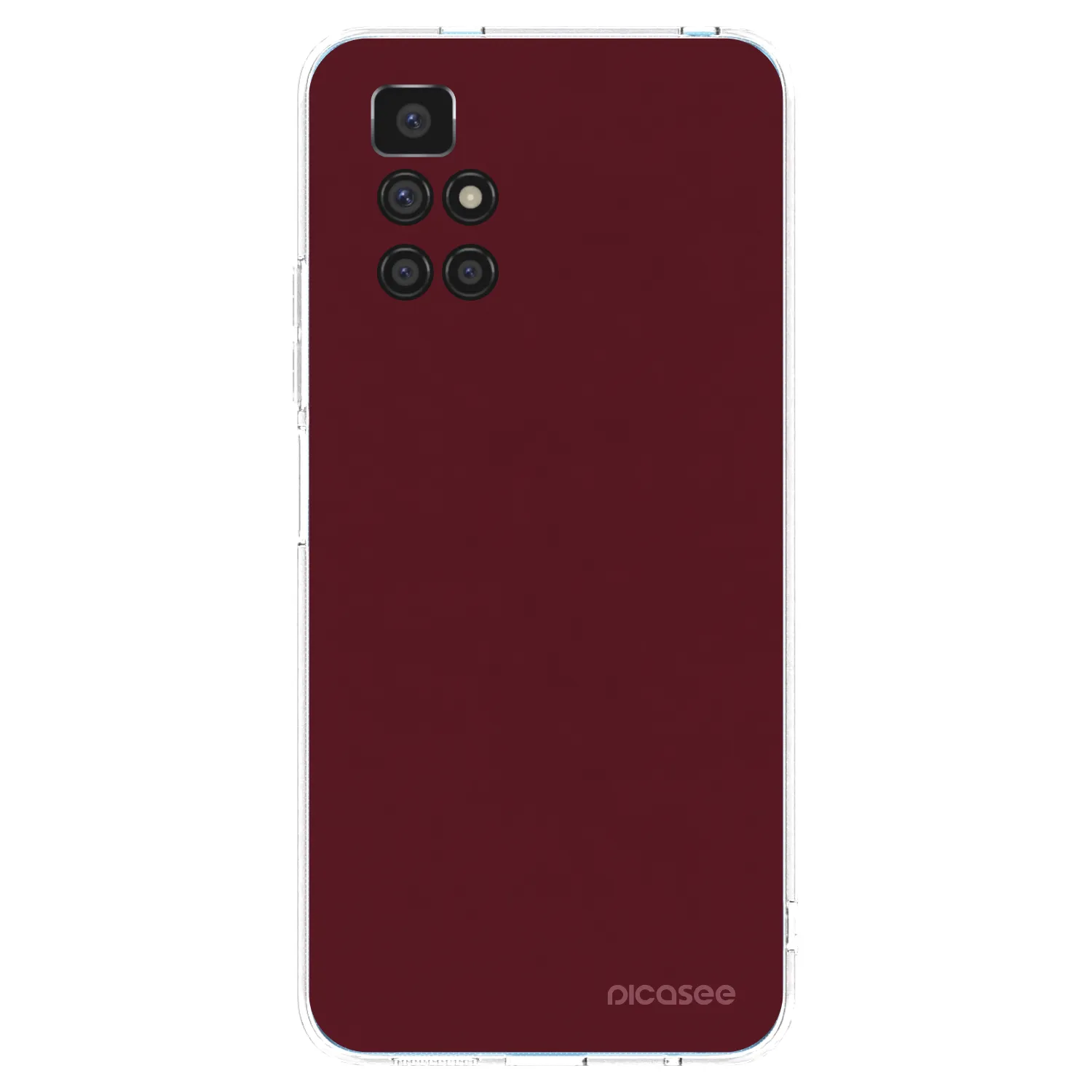 Picasee silikonski prozorni ovitek za Xiaomi Redmi 10 - Burgundy red