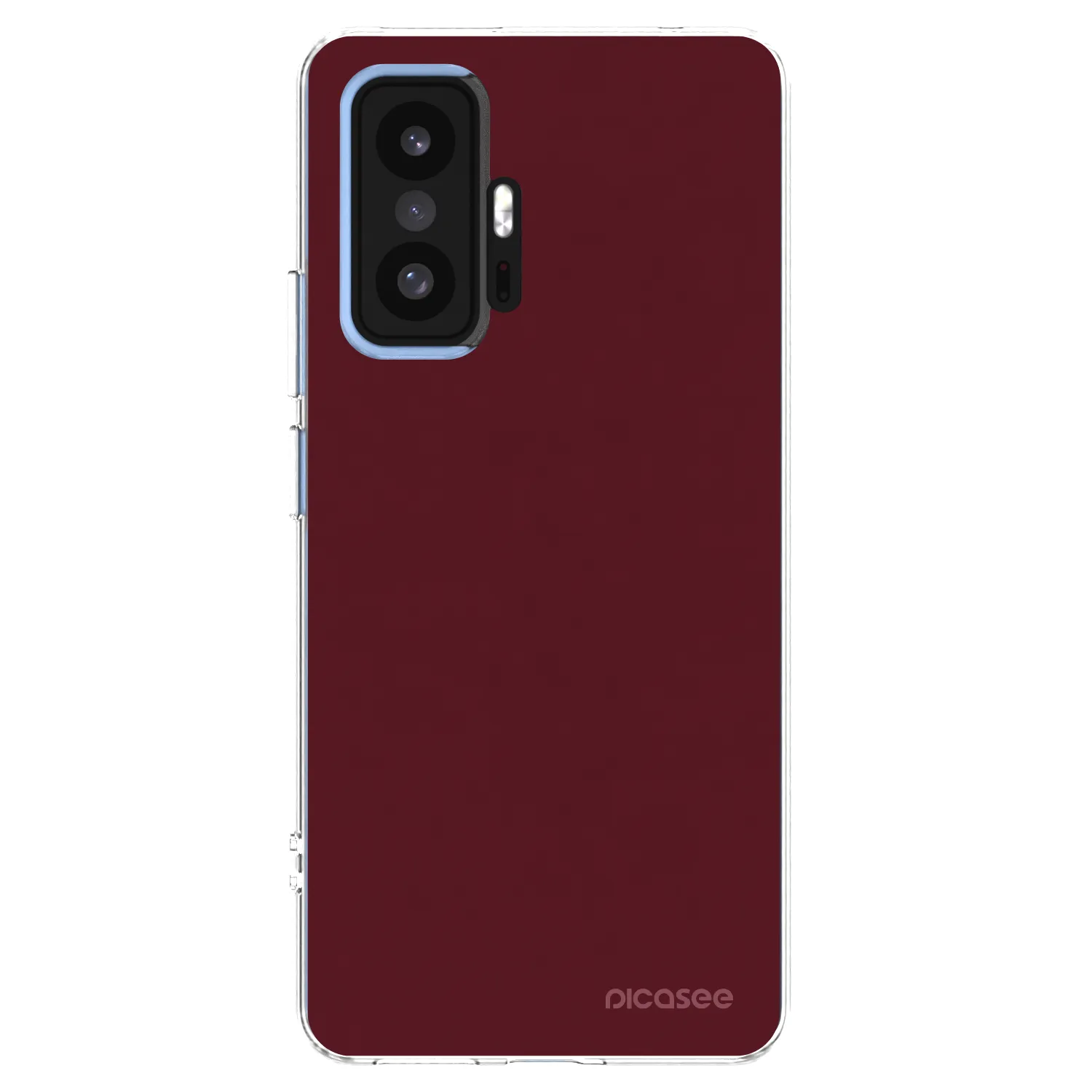 Picasee silikonski prozorni ovitek za Xiaomi 11T Pro - Burgundy red