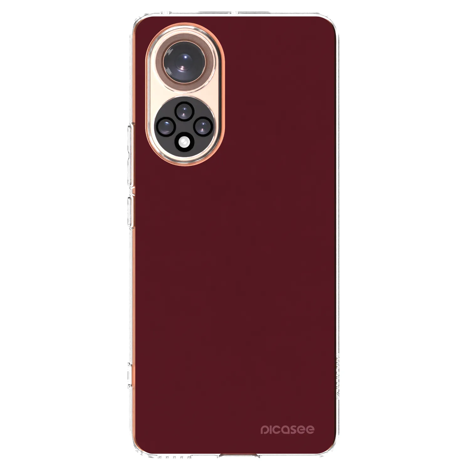 Picasee silikonski prozorni ovitek za Honor 50 5G - Burgundy red