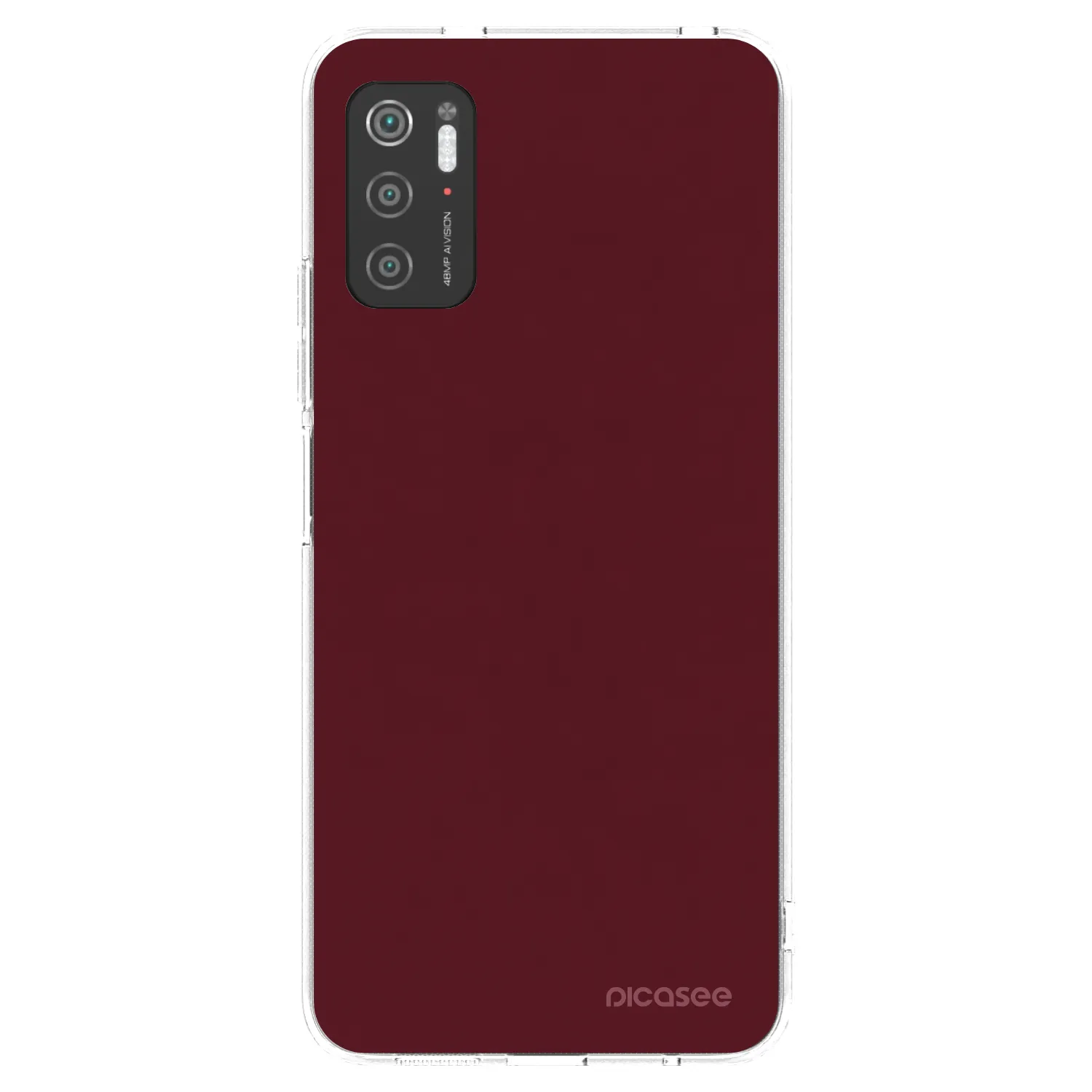 Picasee silikonski prozorni ovitek za Xiaomi Poco M3 Pro 5G - Burgundy red