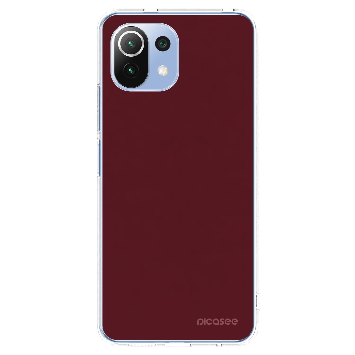 Picasee silikonski prozorni ovitek za Xiaomi 11 Lite 5G NE - Burgundy red