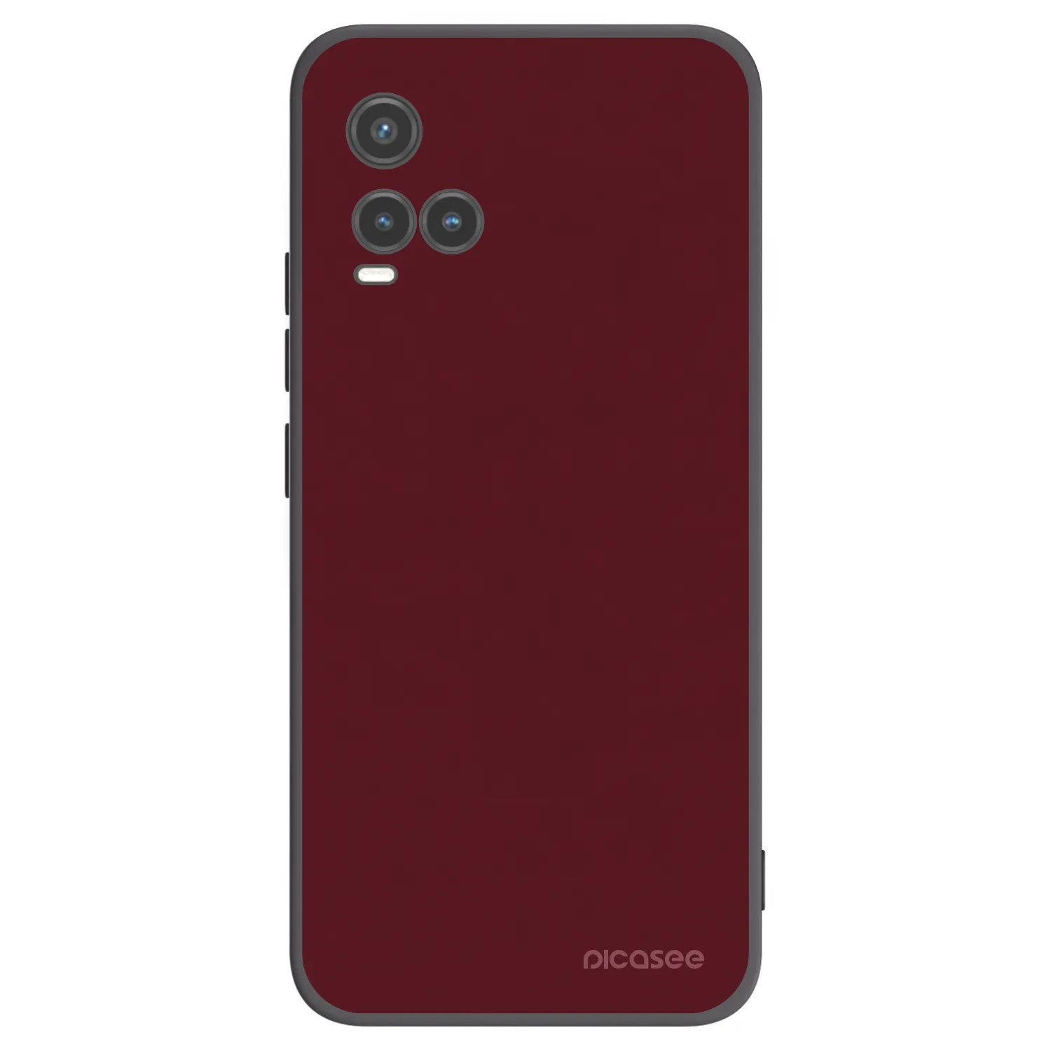 Picasee silikonski črni ovitek za Vivo Y33s - Burgundy red