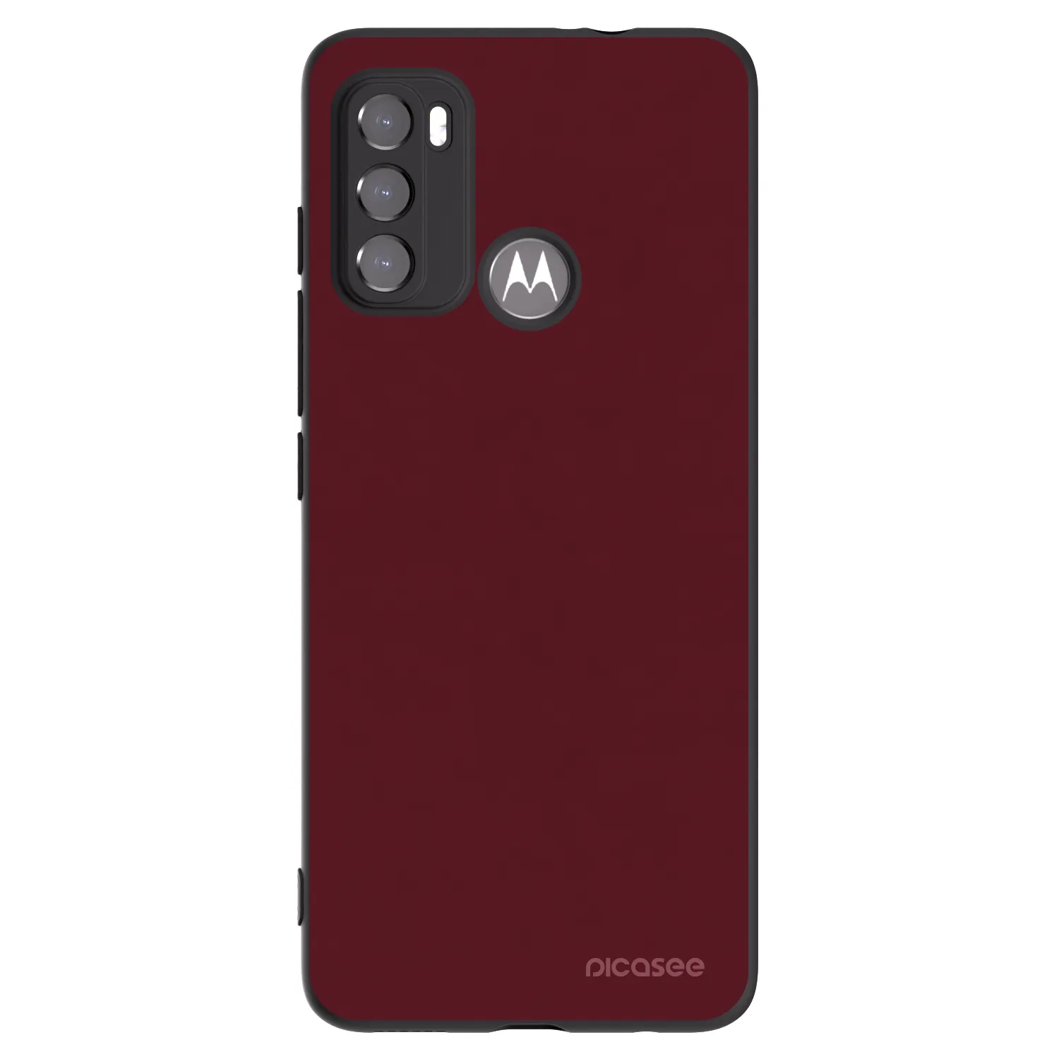 Picasee silikonski črni ovitek za Motorola Moto G60 - Burgundy red
