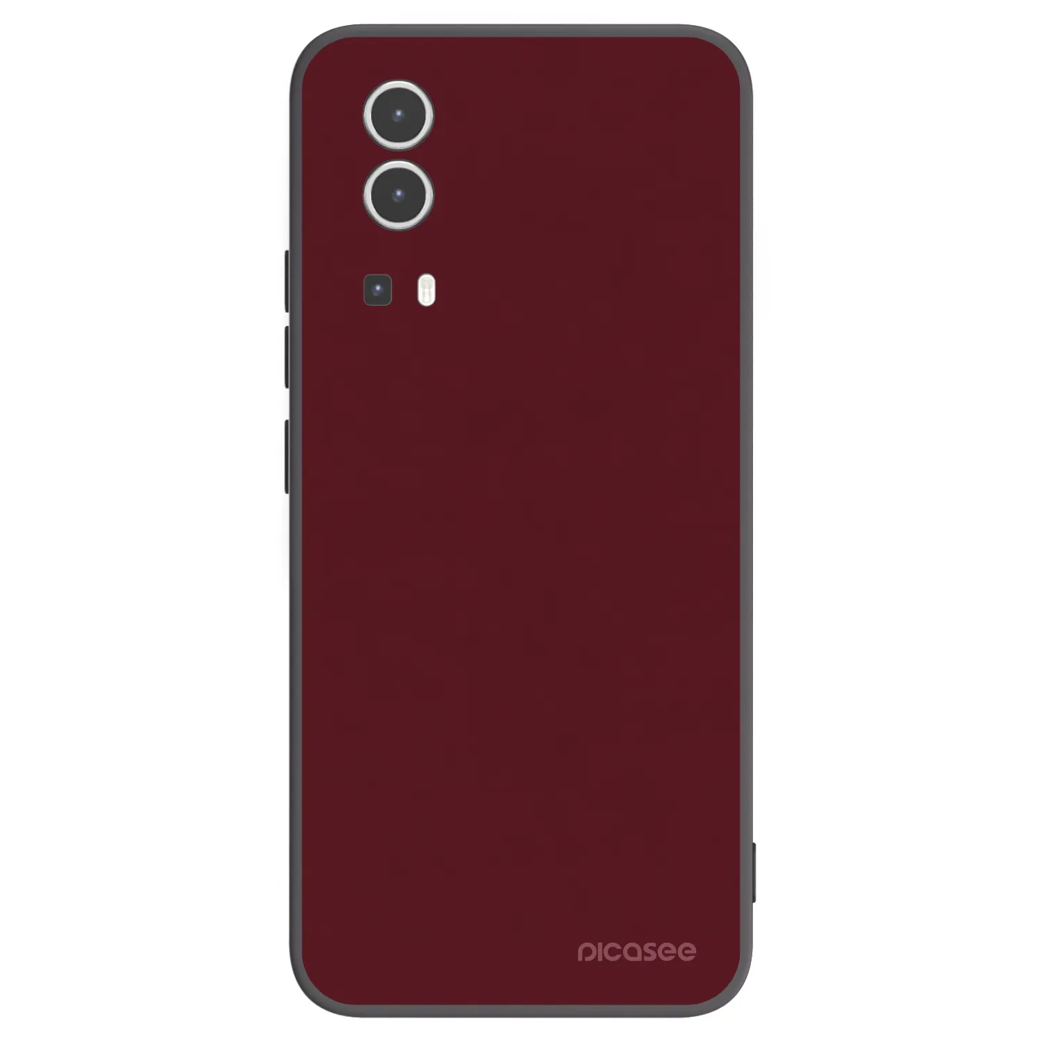 Picasee silikonski črni ovitek za Vivo Y72 5G - Burgundy red