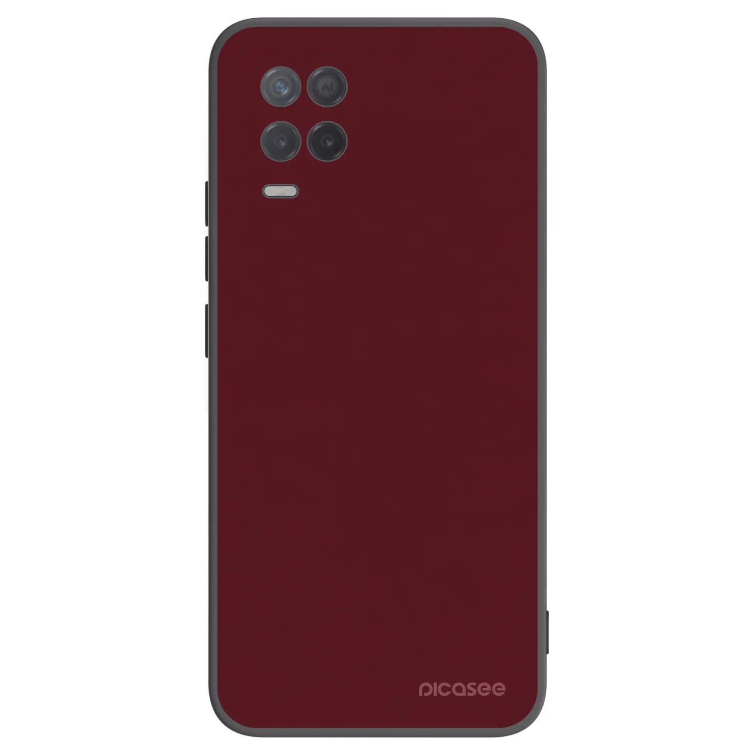 Picasee silikonski črni ovitek za Realme 8 5G - Burgundy red