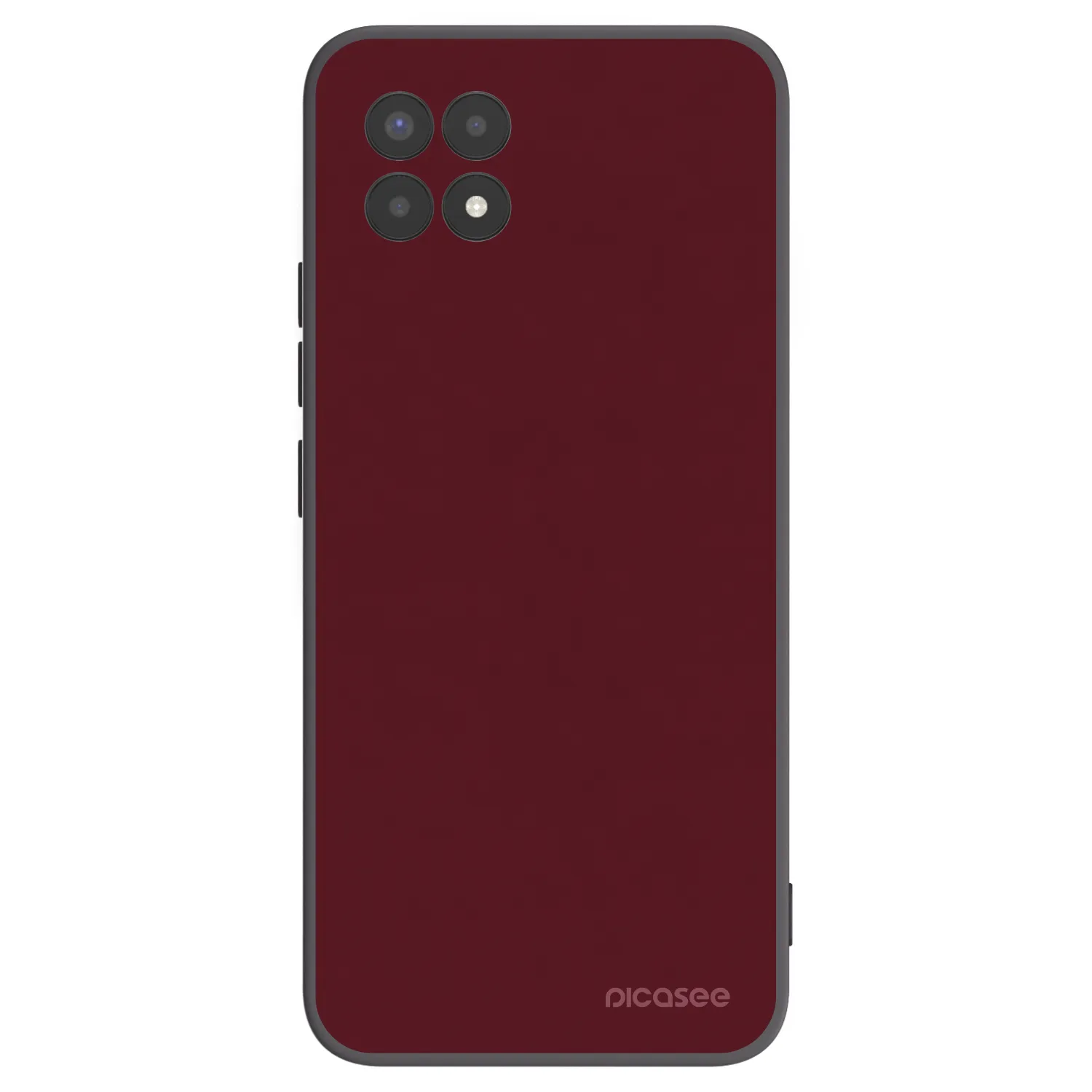 Picasee silikonski črni ovitek za Realme 8i - Burgundy red