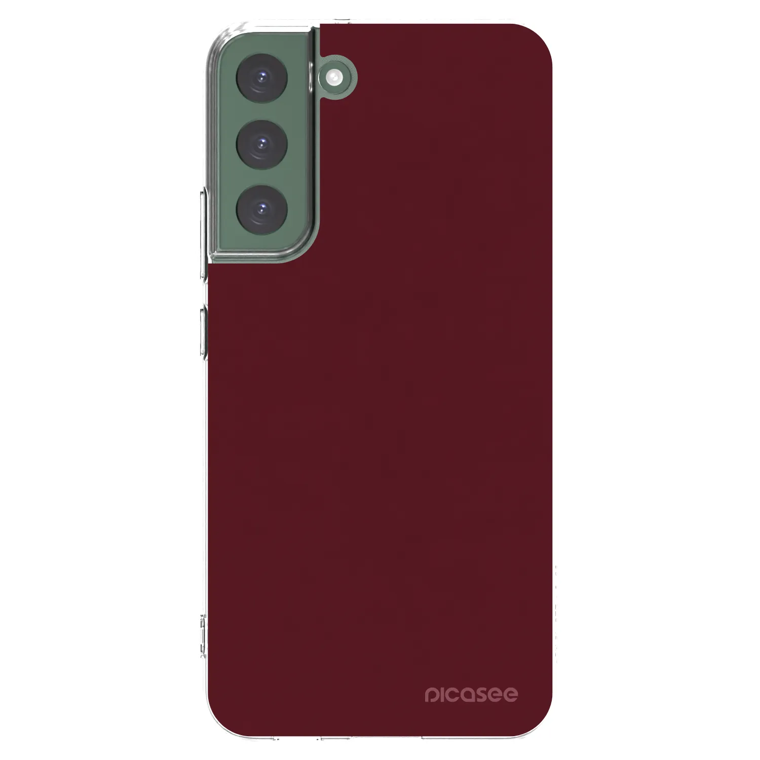 Picasee silikonski prozorni ovitek za Samsung Galaxy S22+ 5G - Burgundy red