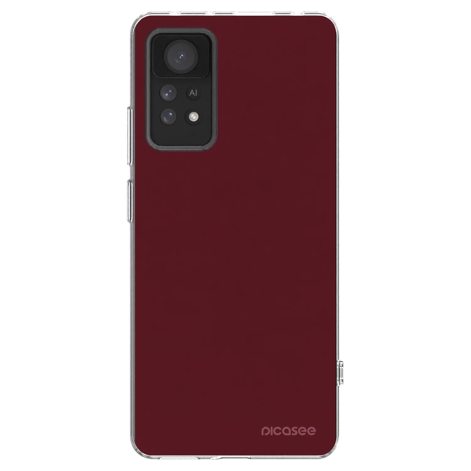 Picasee silikonski prozorni ovitek za Xiaomi Redmi Note 11 Pro - Burgundy red