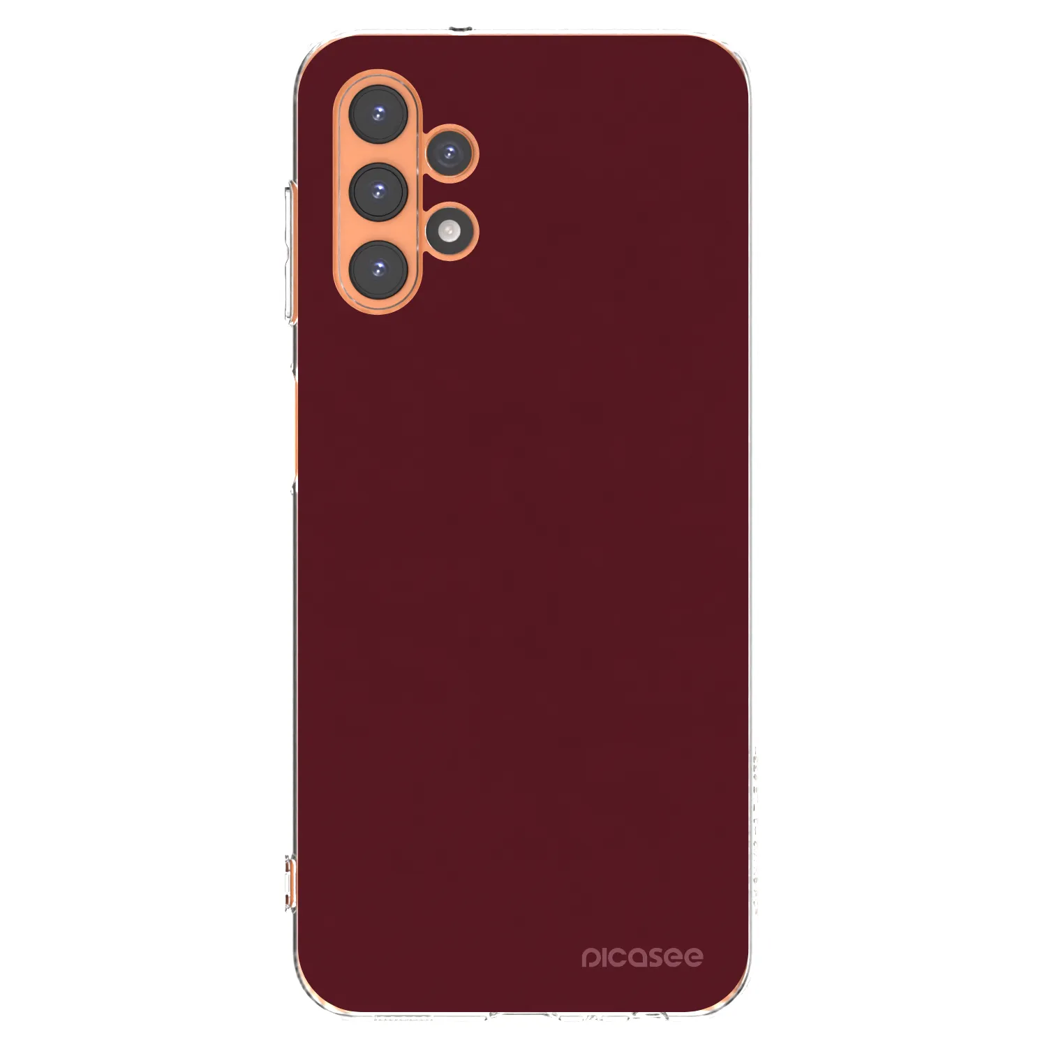 Picasee silikonski prozorni ovitek za Samsung Galaxy A13 4G A135 - Burgundy red