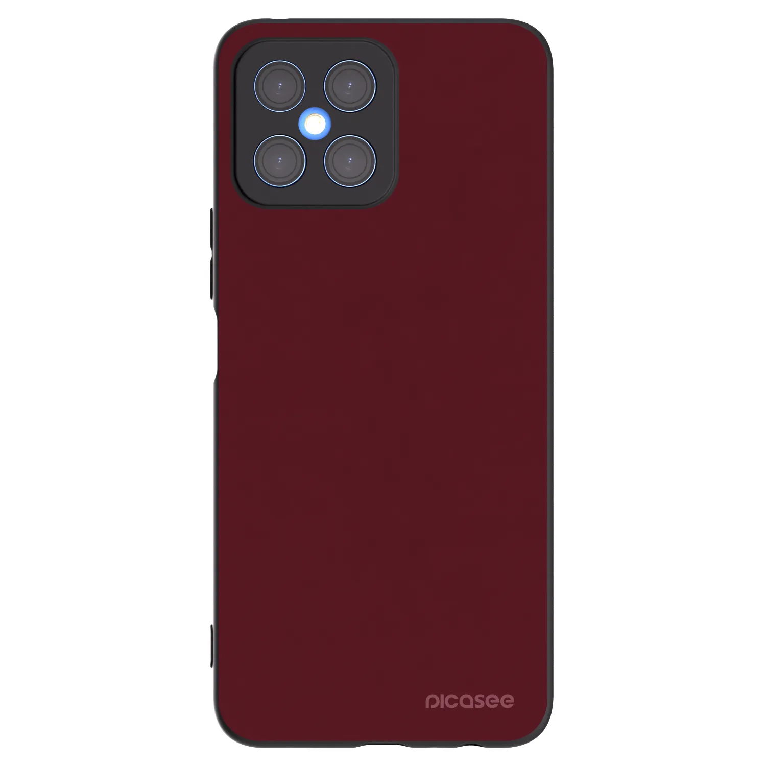 Picasee silikonski črni ovitek za Honor X8 4G - Burgundy red