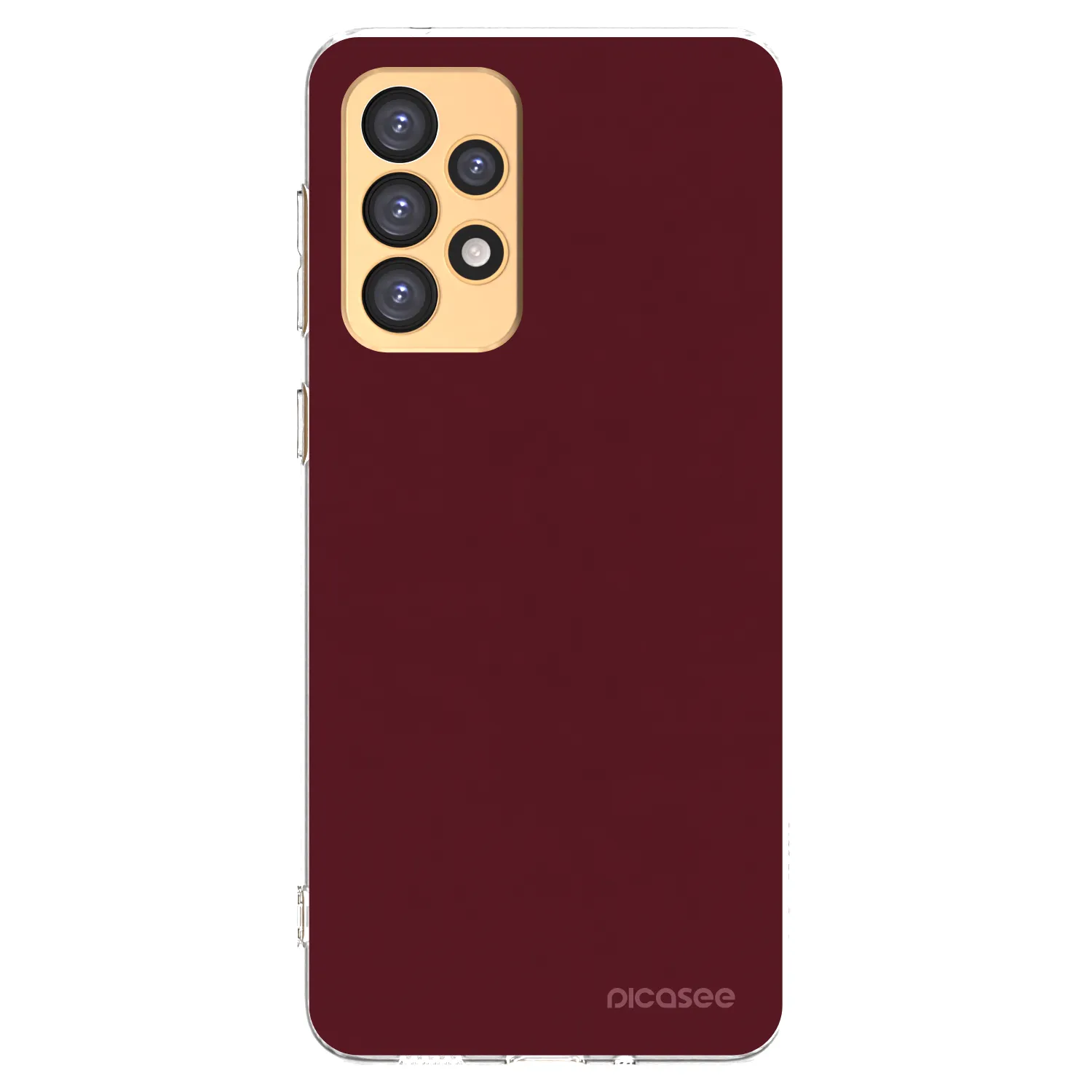 Picasee silikonski prozorni ovitek za Samsung Galaxy A33 5G A336 - Burgundy red