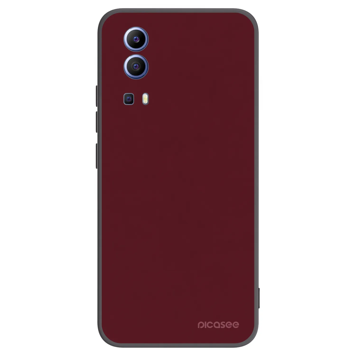 Picasee silikonski črni ovitek za Vivo Y52 5G - Burgundy red