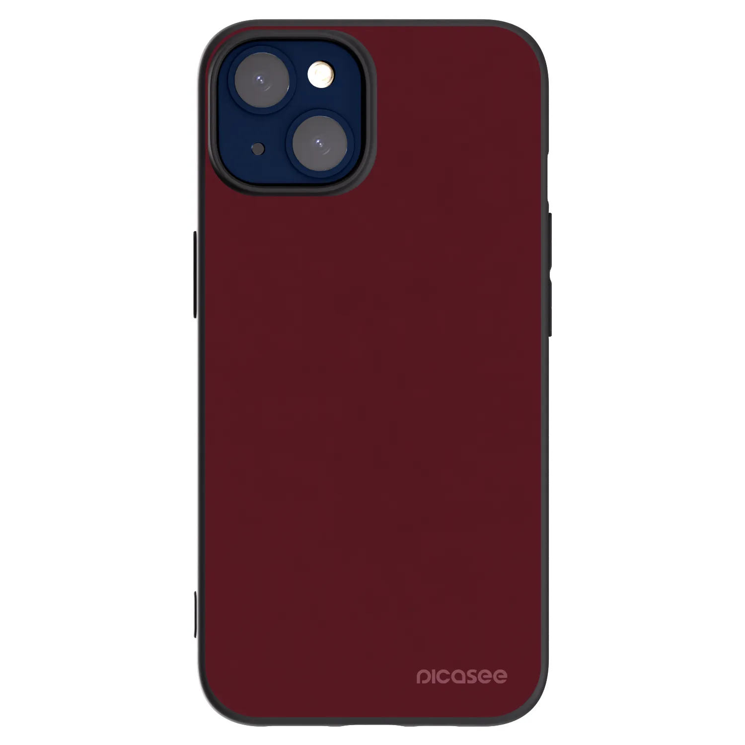 Picasee silikonski črni ovitek za Apple iPhone 14 - Burgundy red