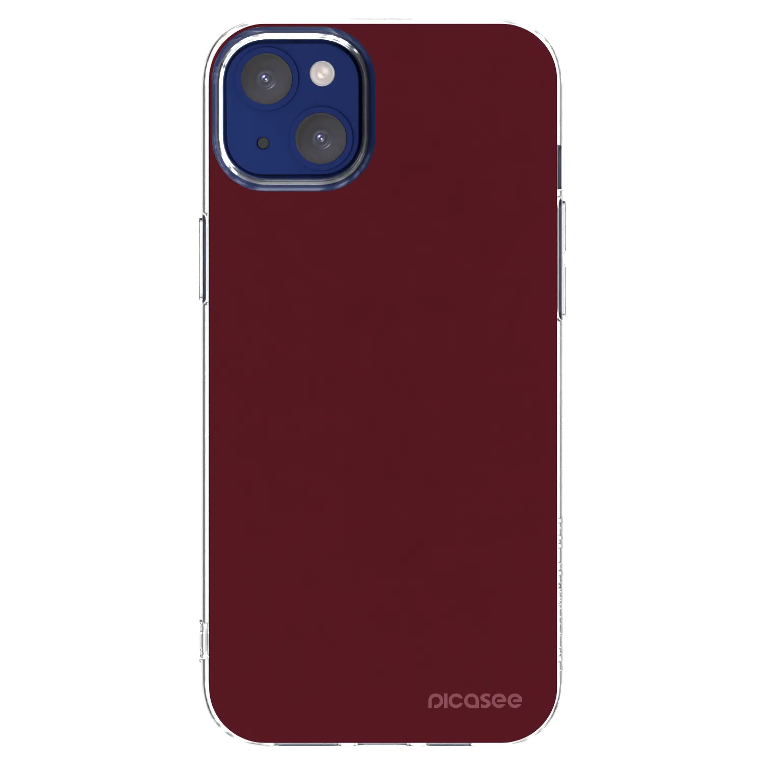 Picasee silikonski prozorni ovitek za Apple iPhone 14 Plus - Burgundy red