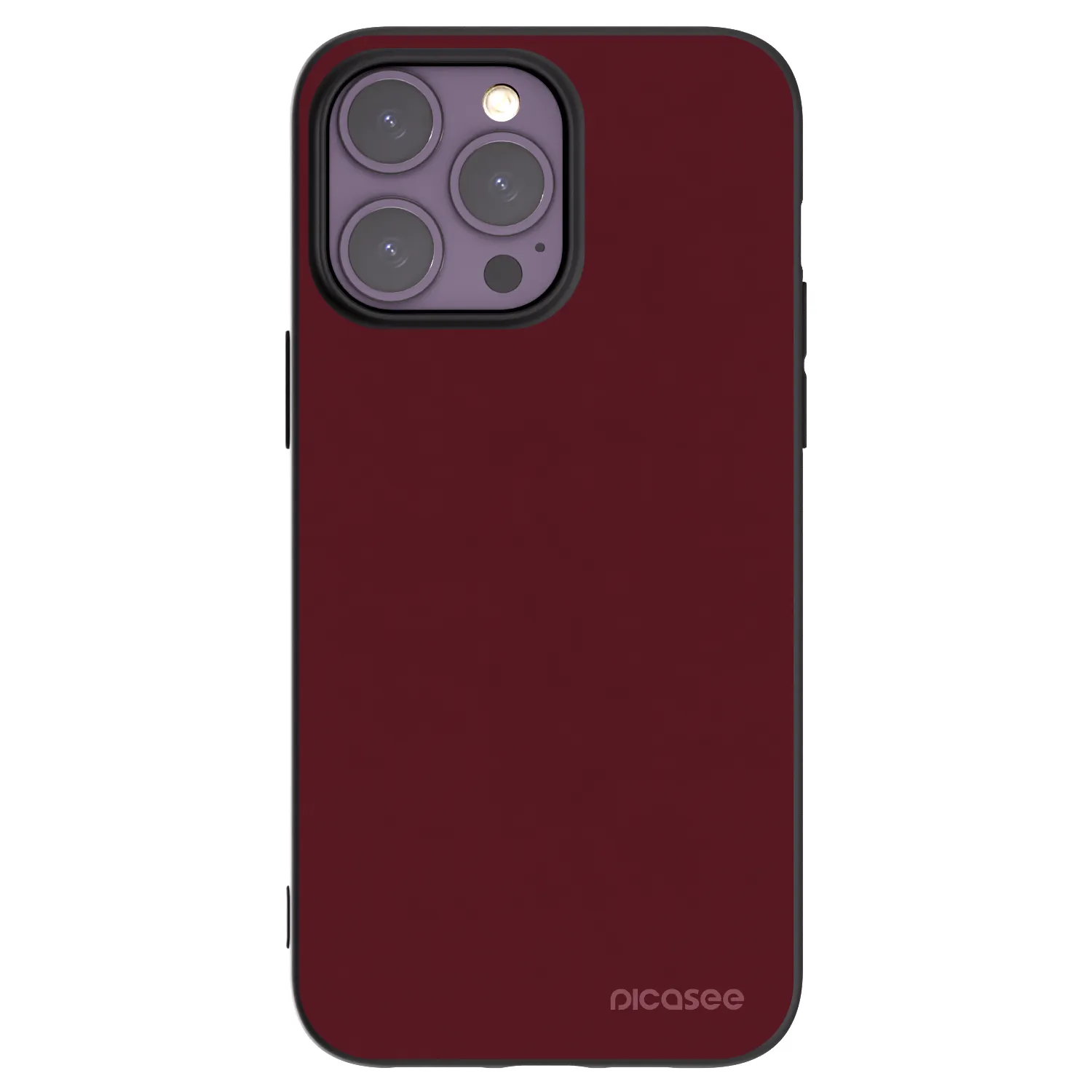 Picasee silikonski črni ovitek za Apple iPhone 14 Pro Max - Burgundy red
