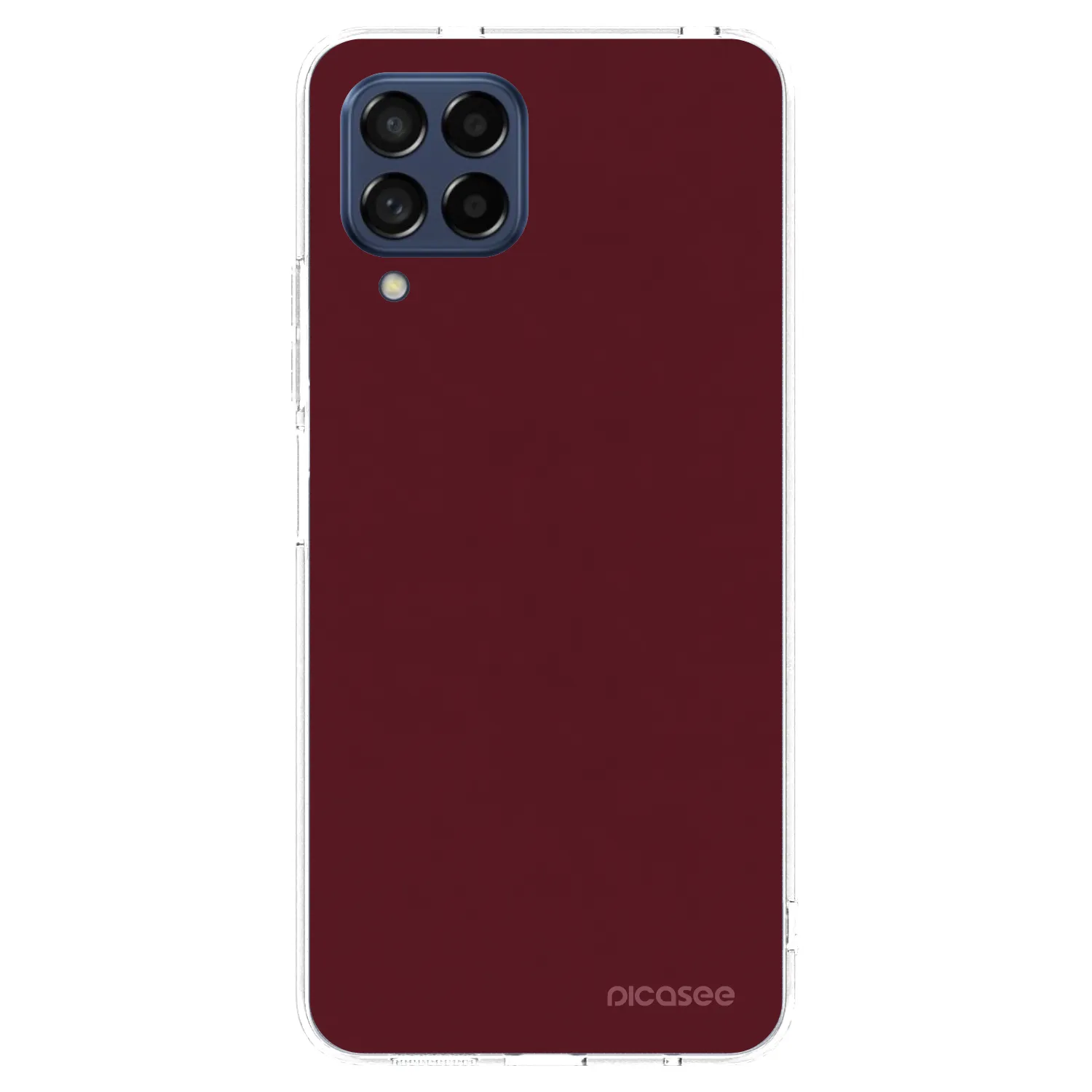 Picasee silikonski prozorni ovitek za Samsung Galaxy M53 5G - Burgundy red