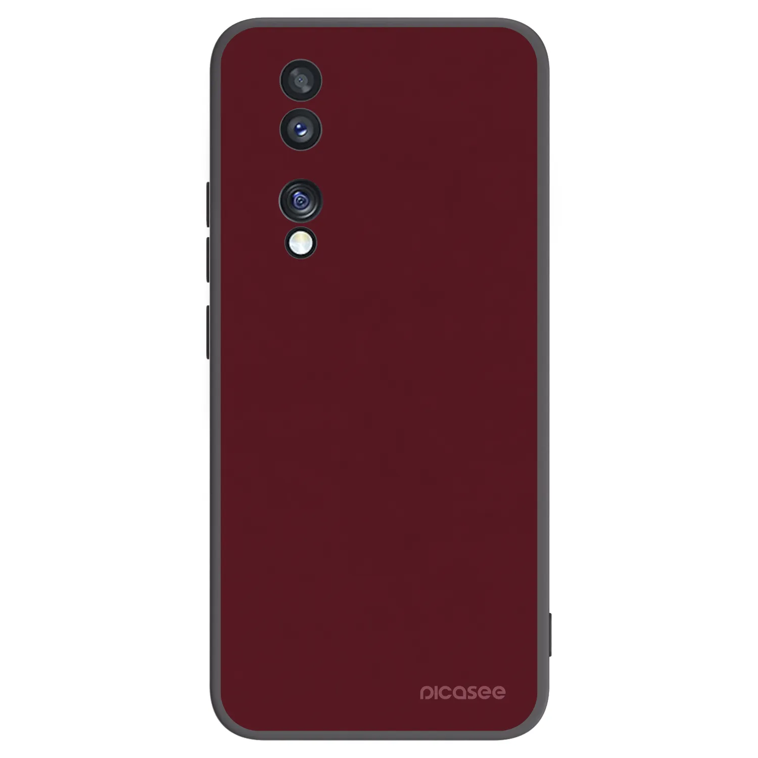 Picasee silikonski črni ovitek za Honor 70 - Burgundy red