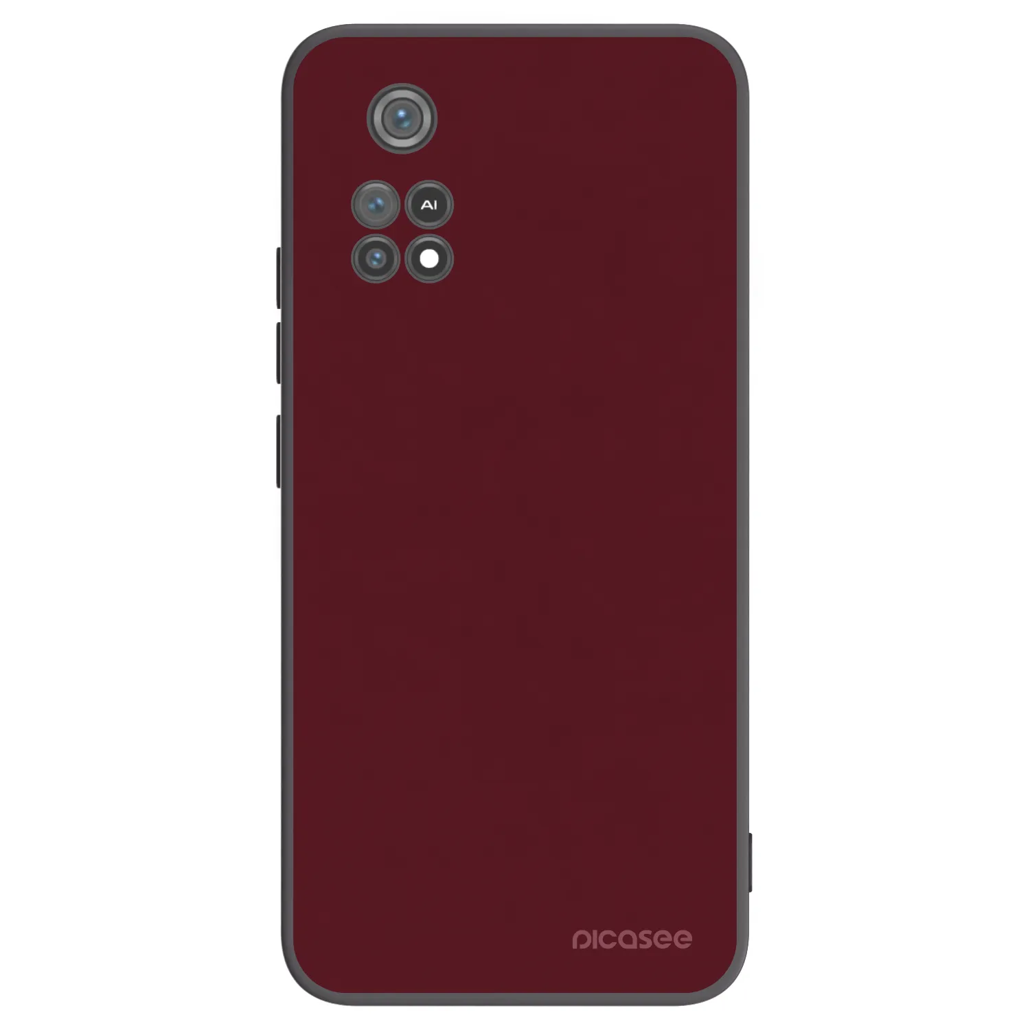 Picasee silikonski črni ovitek za Xiaomi Poco M4 Pro - Burgundy red
