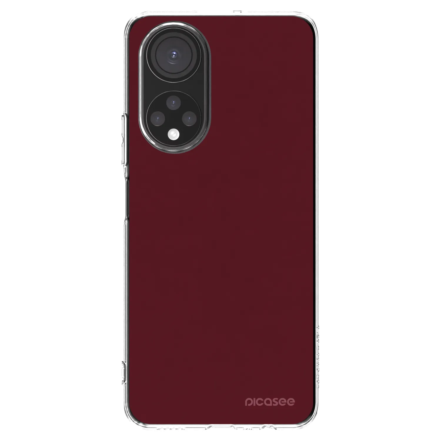 Picasee silikonski prozorni ovitek za Honor X7 - Burgundy red