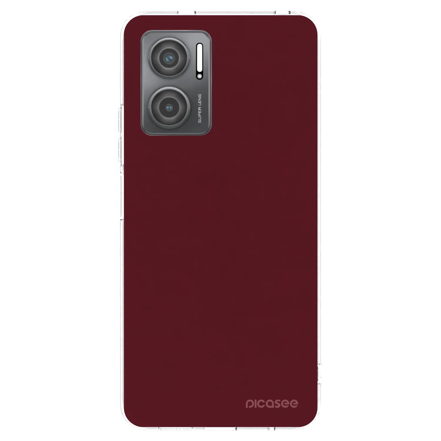 Picasee silikonski prozorni ovitek za Xiaomi Redmi 10 5G - Burgundy red