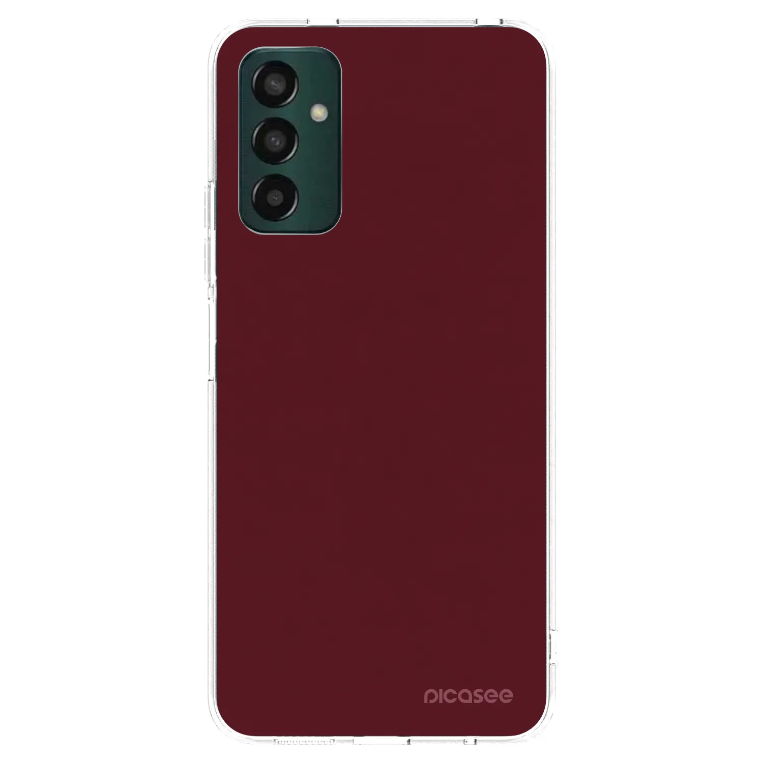 Picasee silikonski prozorni ovitek za Samsung Galaxy M23 5G - Burgundy red