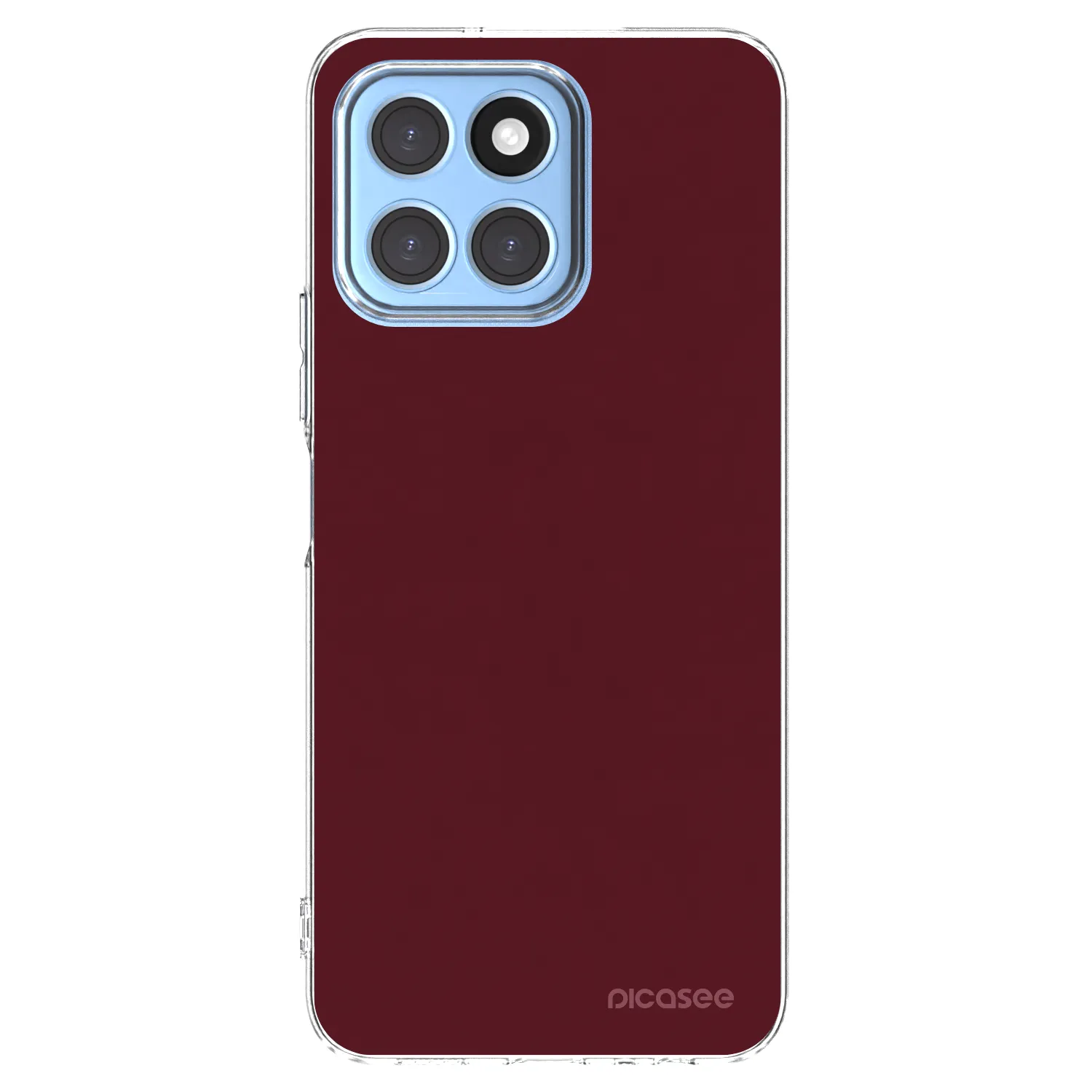 Picasee silikonski prozorni ovitek za Honor X8 5G - Burgundy red