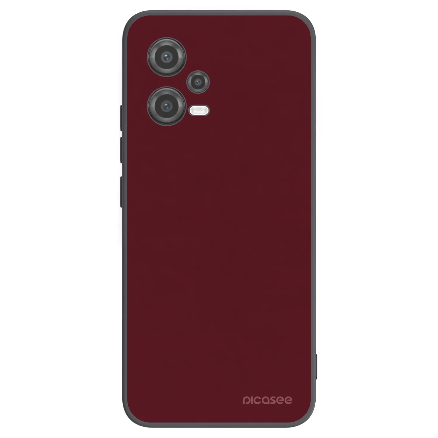 Picasee silikonski črni ovitek za Xiaomi Poco X5 - Burgundy red