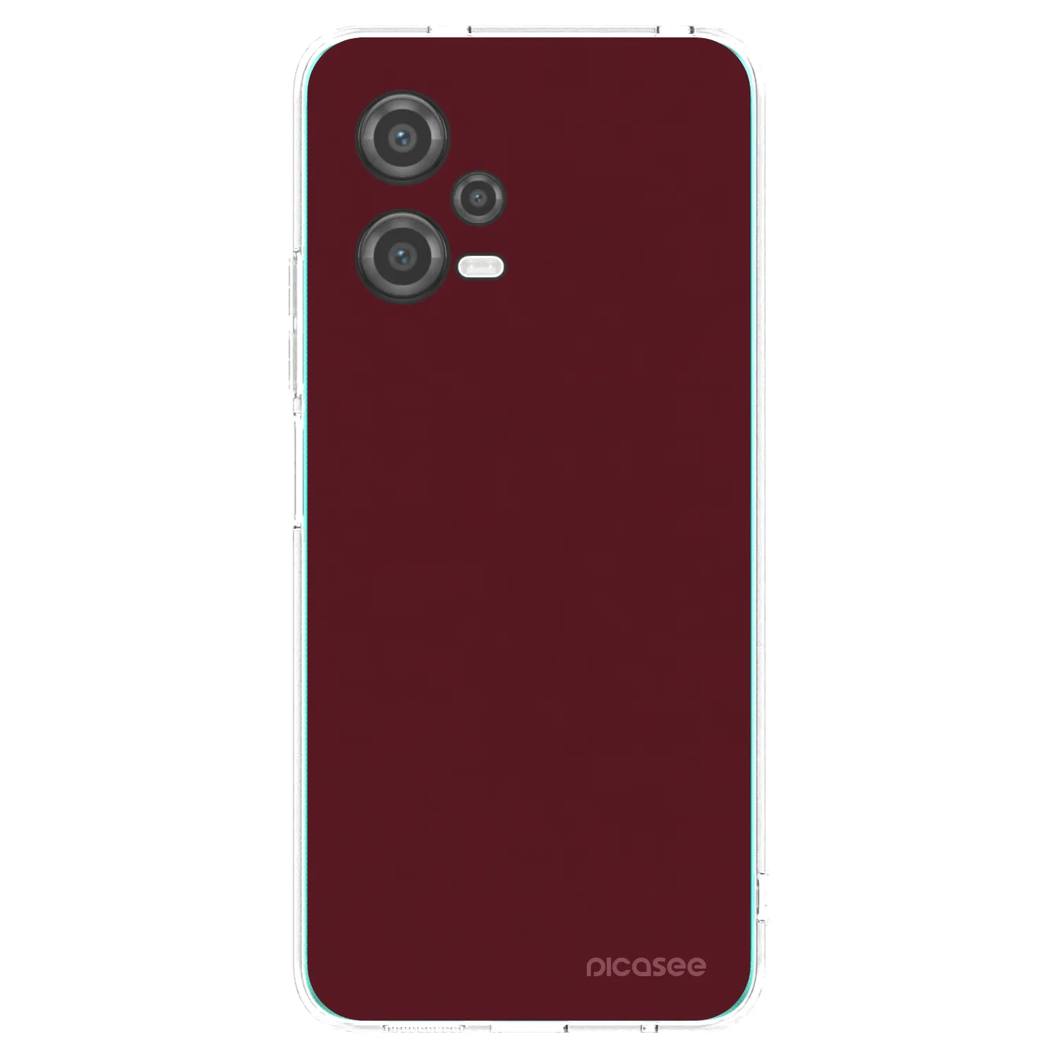 Picasee silikonski prozorni ovitek za Xiaomi Poco X5 - Burgundy red