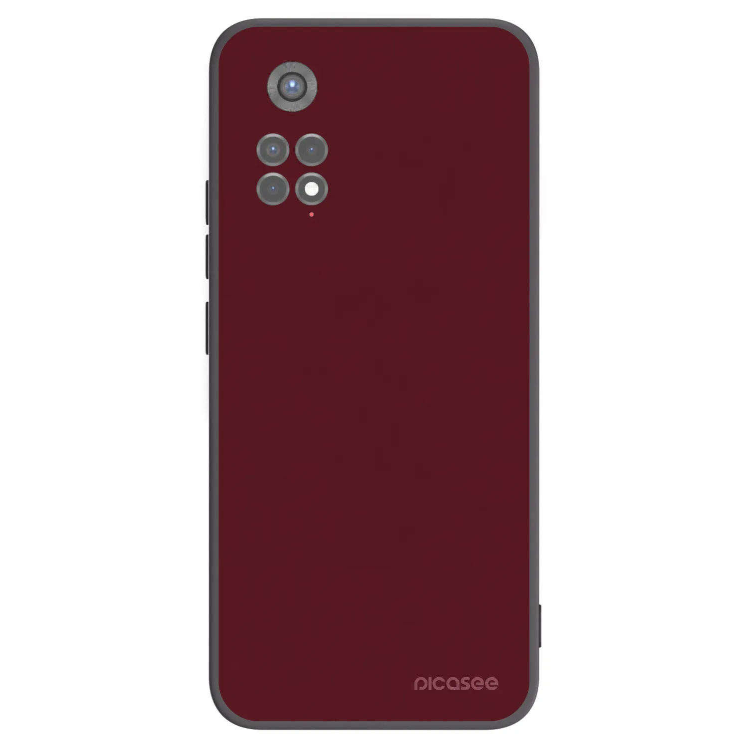 Picasee silikonski črni ovitek za Xiaomi Redmi Note 11S 5G - Burgundy red