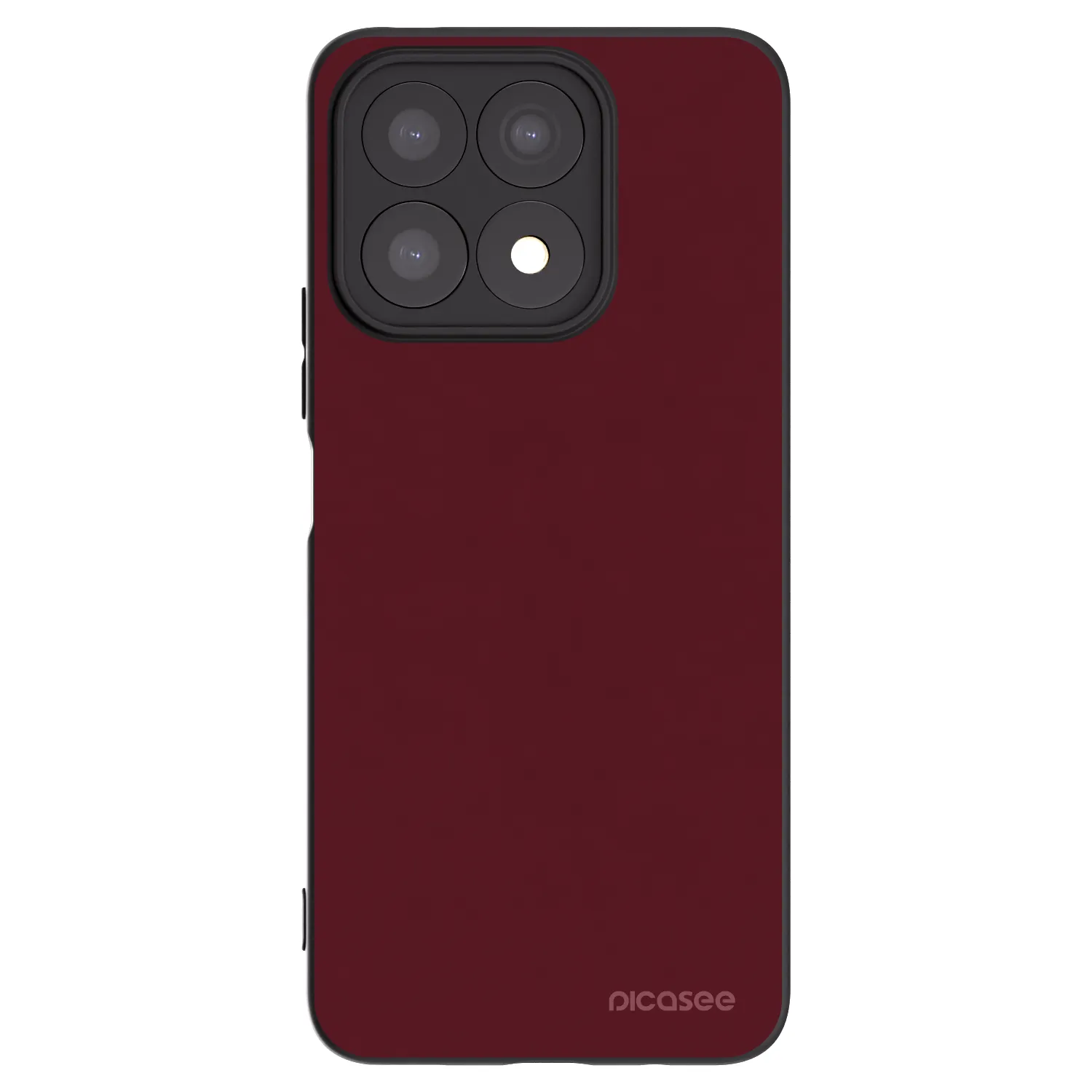 Picasee silikonski črni ovitek za Honor X8a - Burgundy red