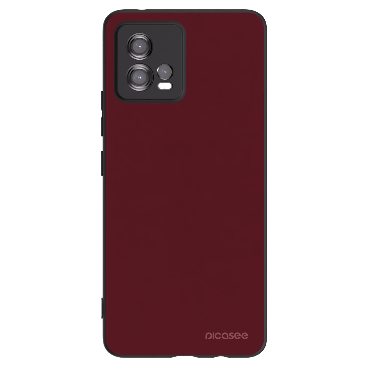 Picasee silikonski črni ovitek za Motorola Moto G72 - Burgundy red