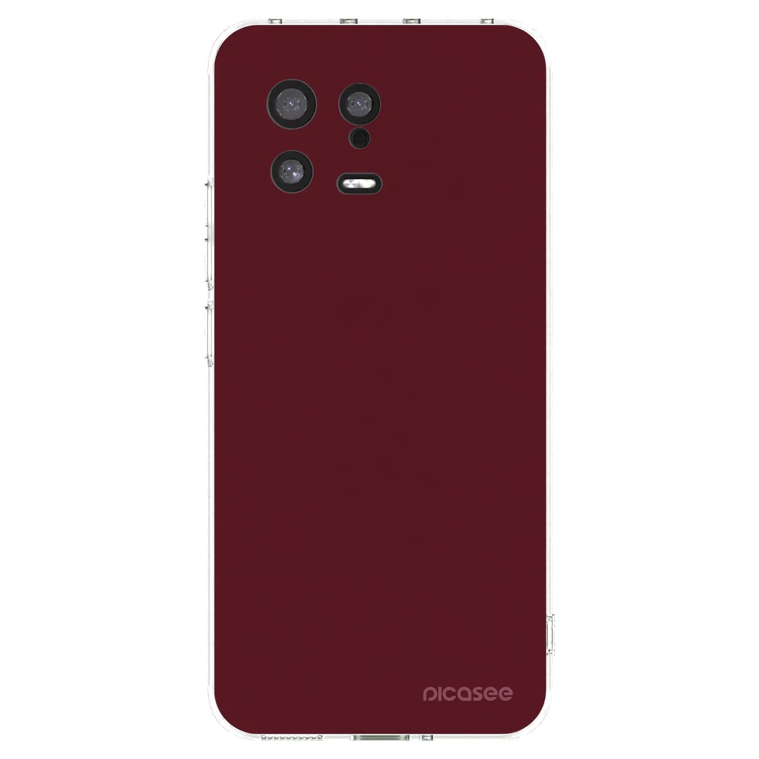Picasee silikonski prozorni ovitek za Xiaomi 13 - Burgundy red
