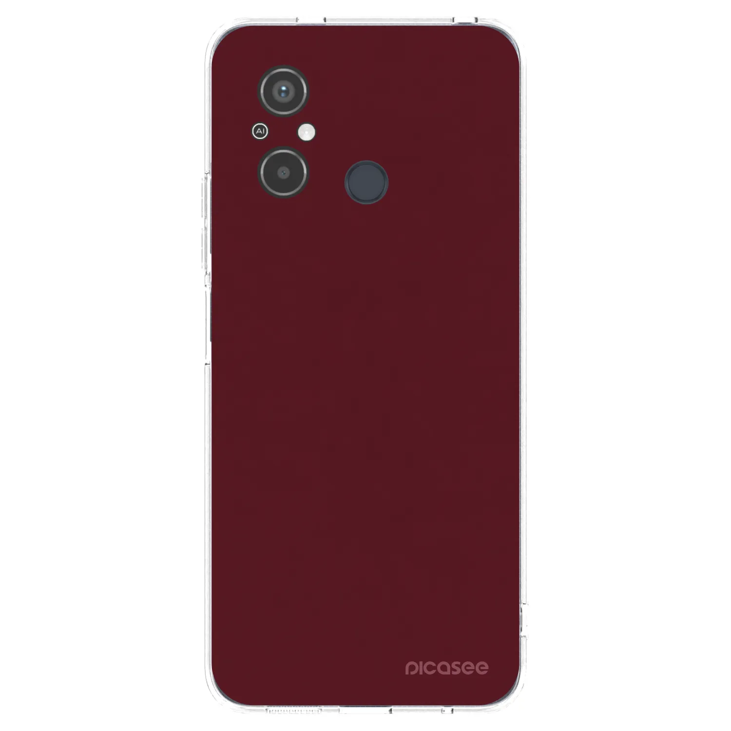 Picasee silikonski prozorni ovitek za Xiaomi Redmi 12C - Burgundy red