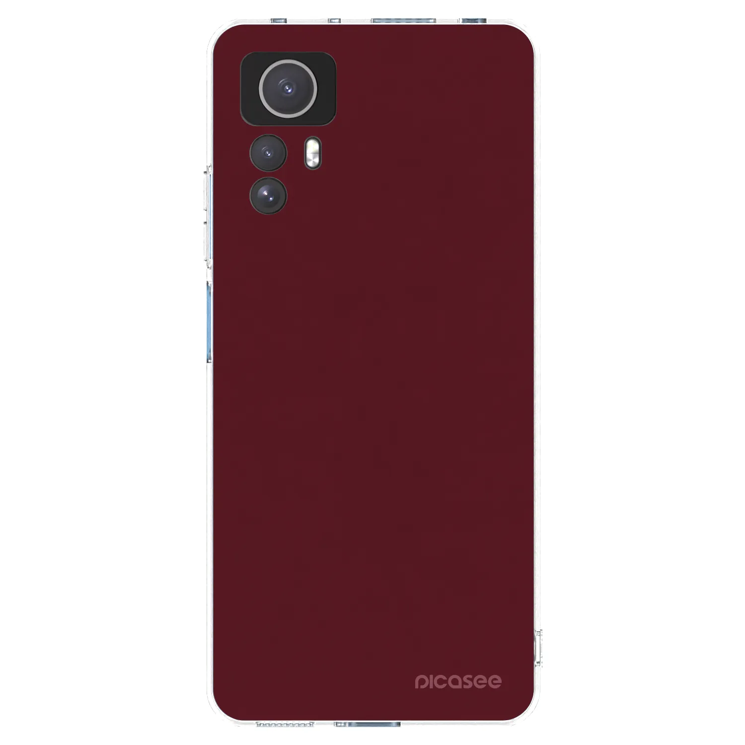 Picasee silikonski prozorni ovitek za Xiaomi Redmi Note 12S - Burgundy red