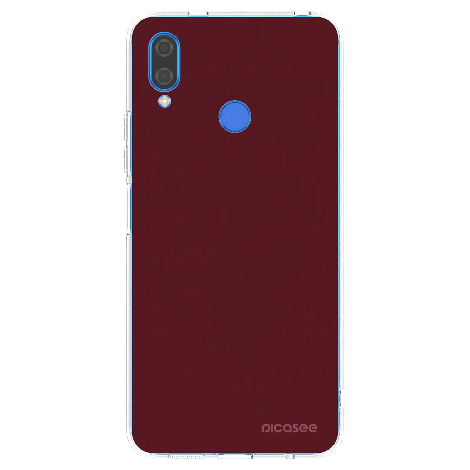Picasee silikonski prozorni ovitek za Huawei Nova 3 - Burgundy red