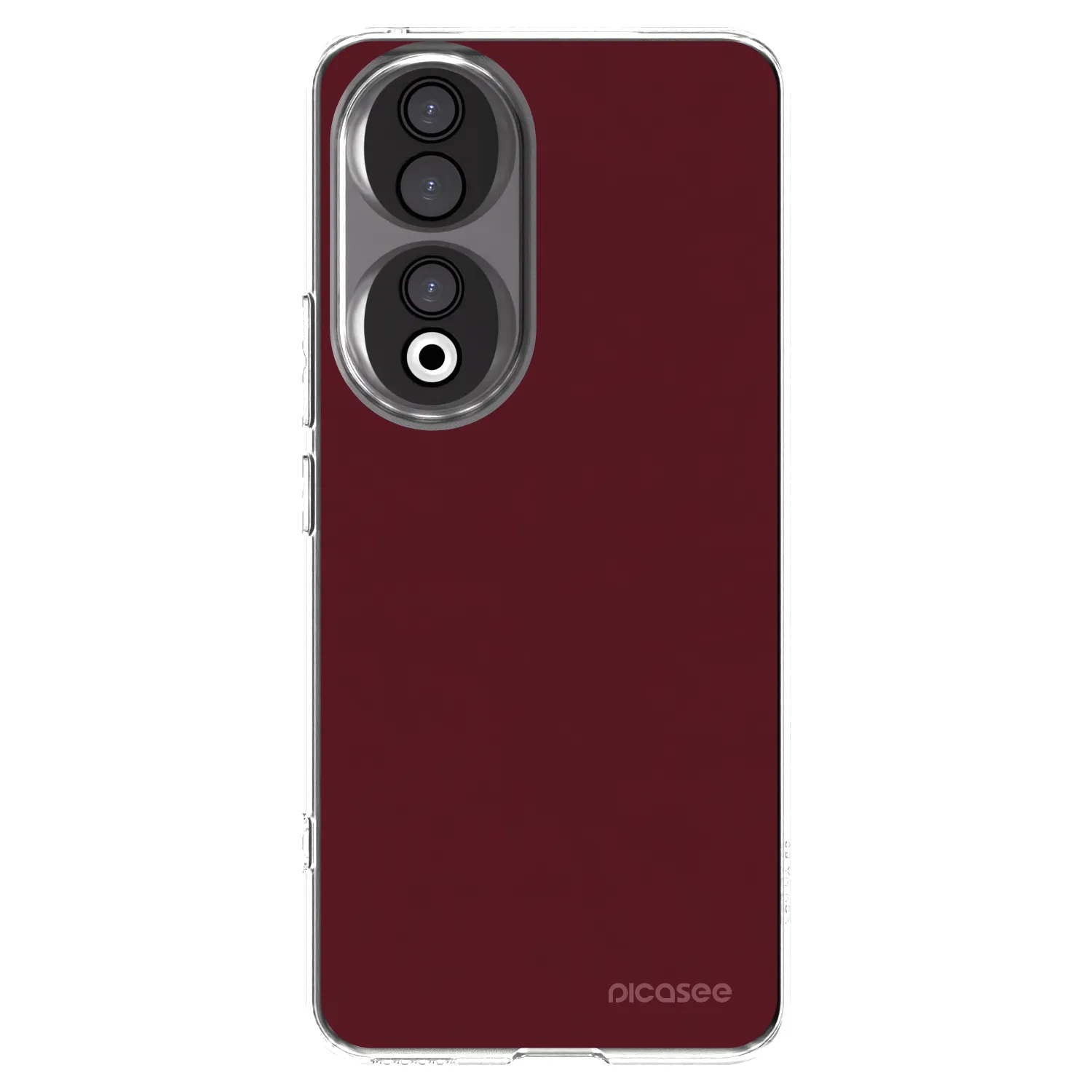 Picasee silikonski prozorni ovitek za Honor 90 5G - Burgundy red