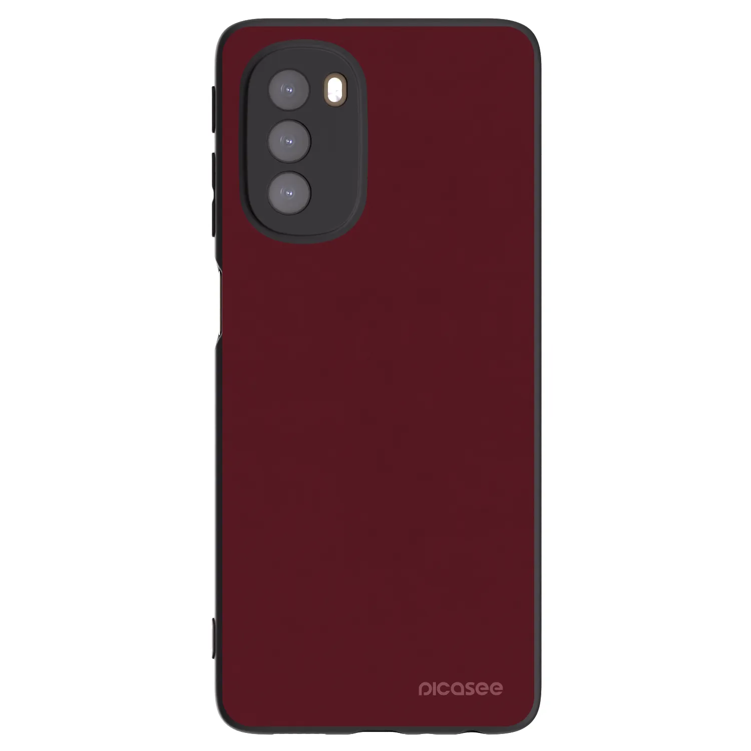 Picasee silikonski črni ovitek za Motorola Moto G51 - Burgundy red