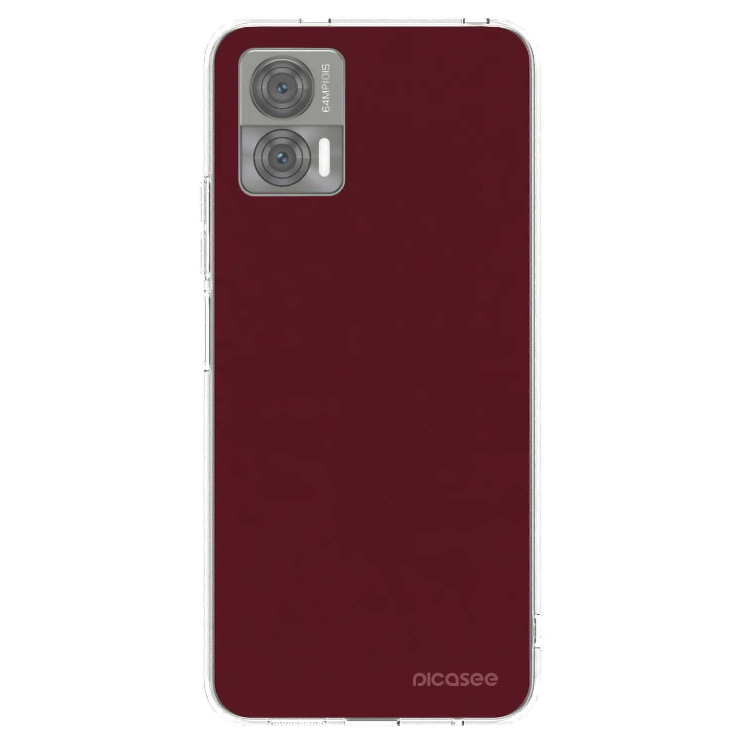 Picasee silikonski prozorni ovitek za Motorola Edge 30 Neo - Burgundy red