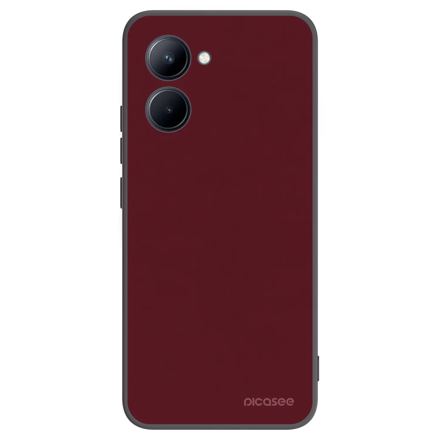 Picasee silikonski črni ovitek za Realme C33 (2023) - Burgundy red