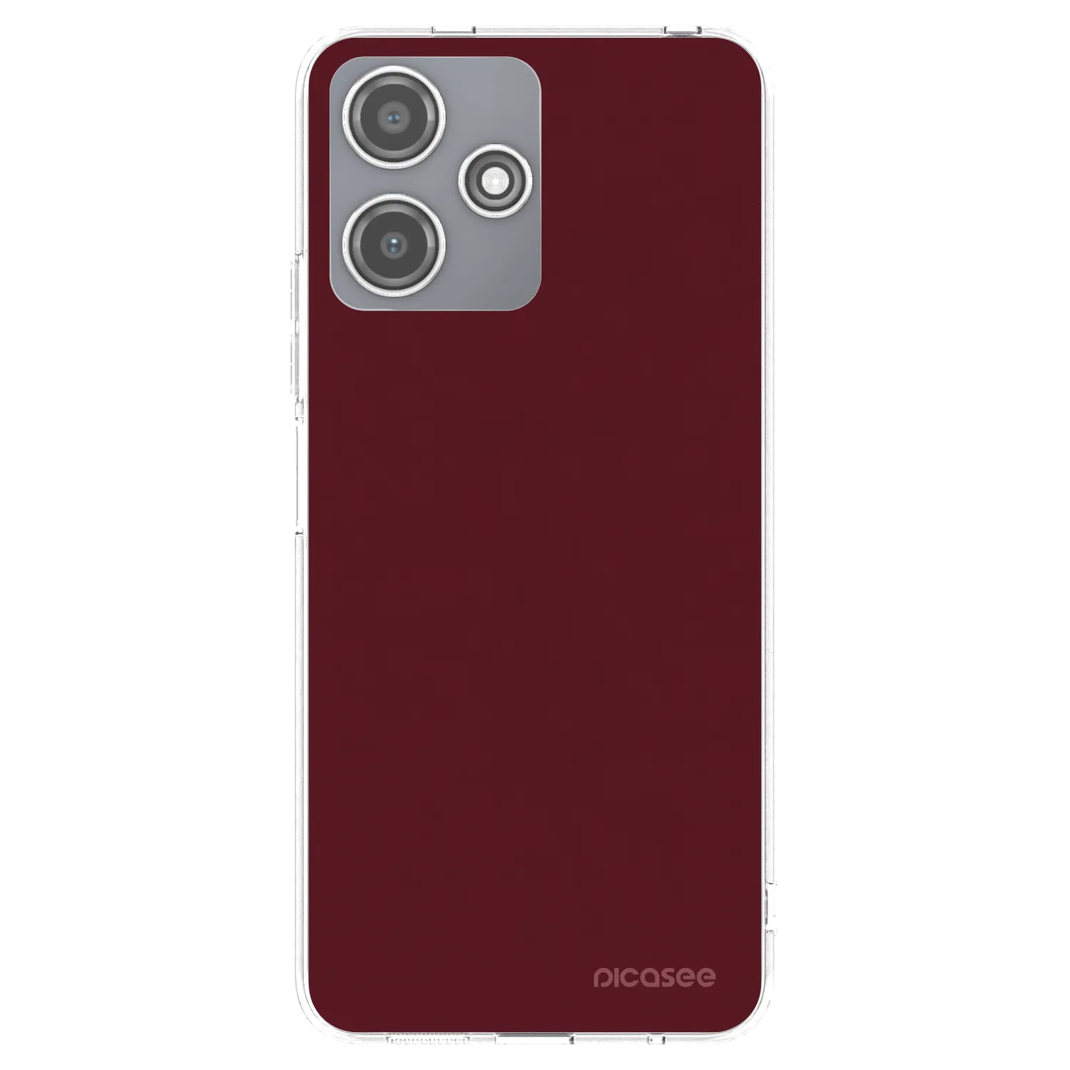 Picasee silikonski prozorni ovitek za Xiaomi Redmi 12 5G - Burgundy red