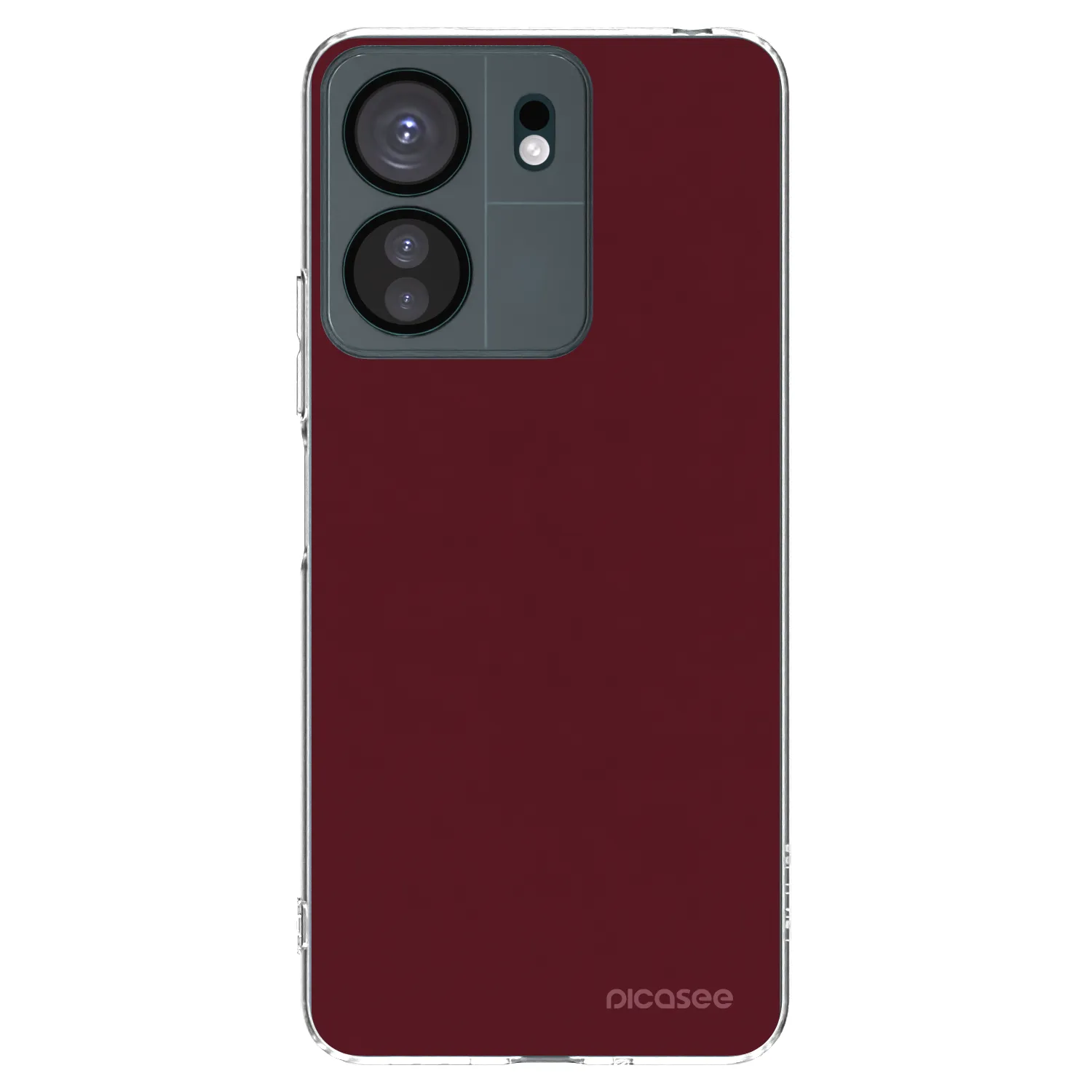Picasee silikonski prozorni ovitek za Xiaomi Redmi 13C 4G - Burgundy red