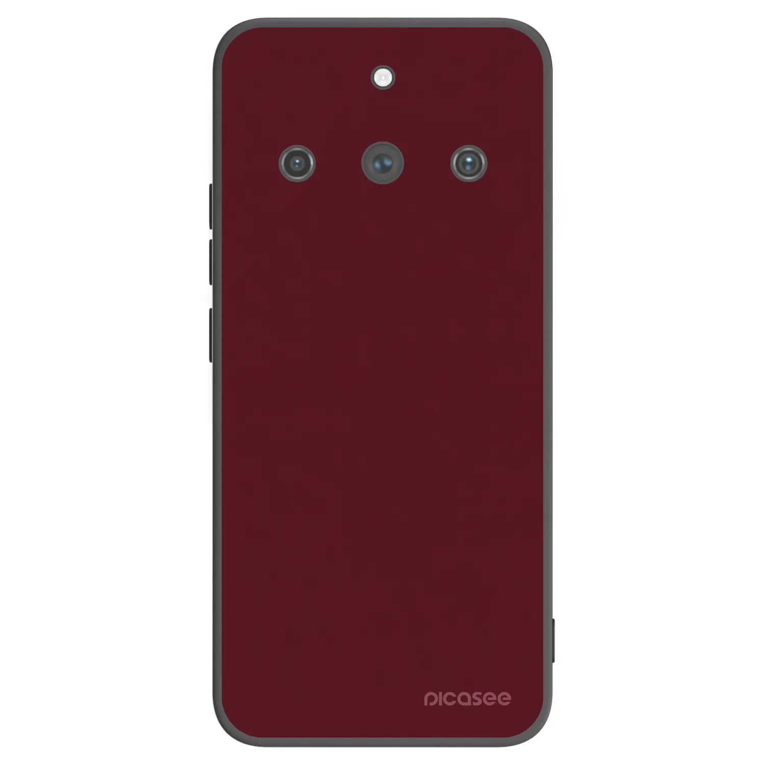 Picasee silikonski črni ovitek za Realme 11 Pro+ - Burgundy red