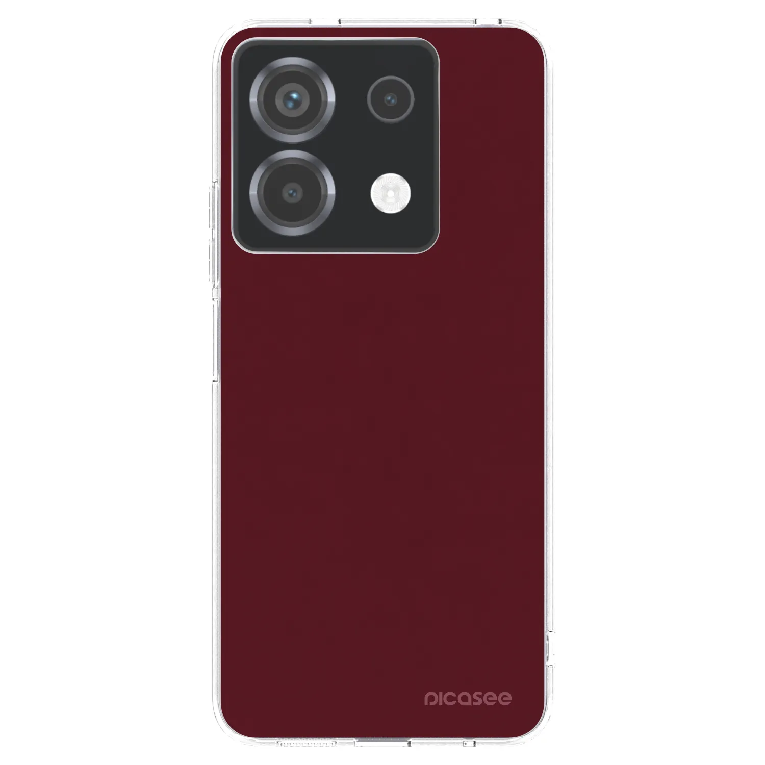 Picasee silikonski prozorni ovitek za Xiaomi Poco X6 - Burgundy red