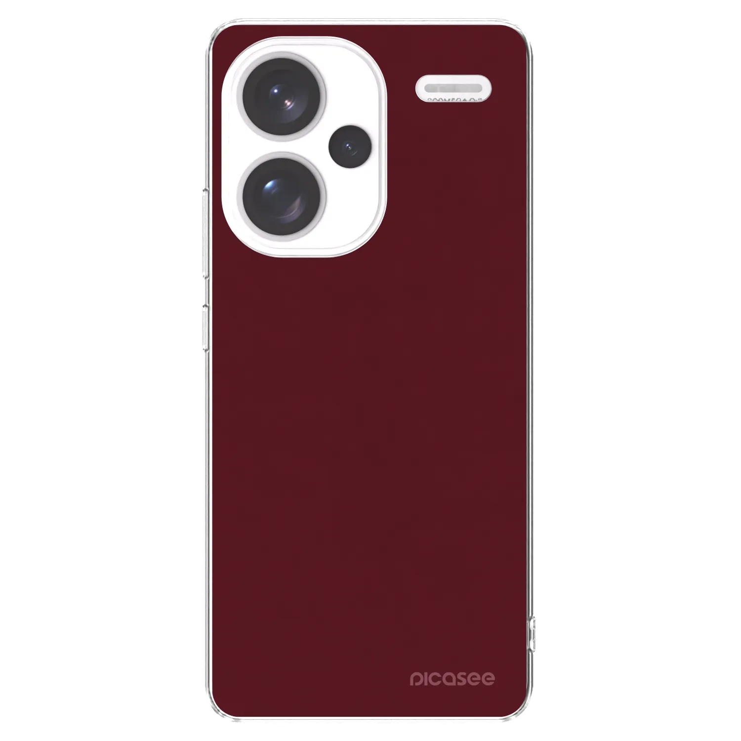 Picasee silikonski prozorni ovitek za Xiaomi Redmi Note 13 Pro+ 5G - Burgundy red