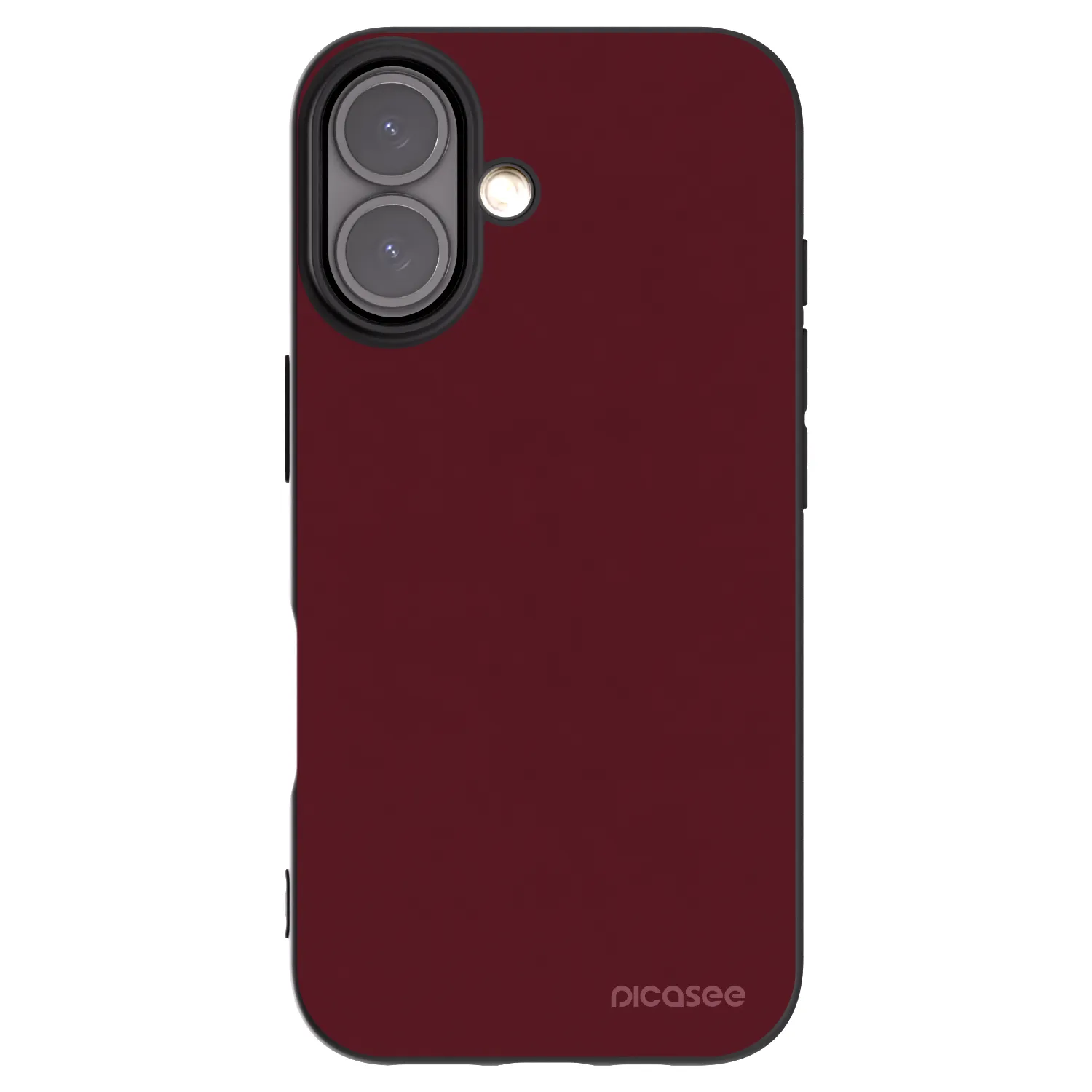 Picasee silikonski črni ovitek za Apple iPhone 16 - Burgundy red