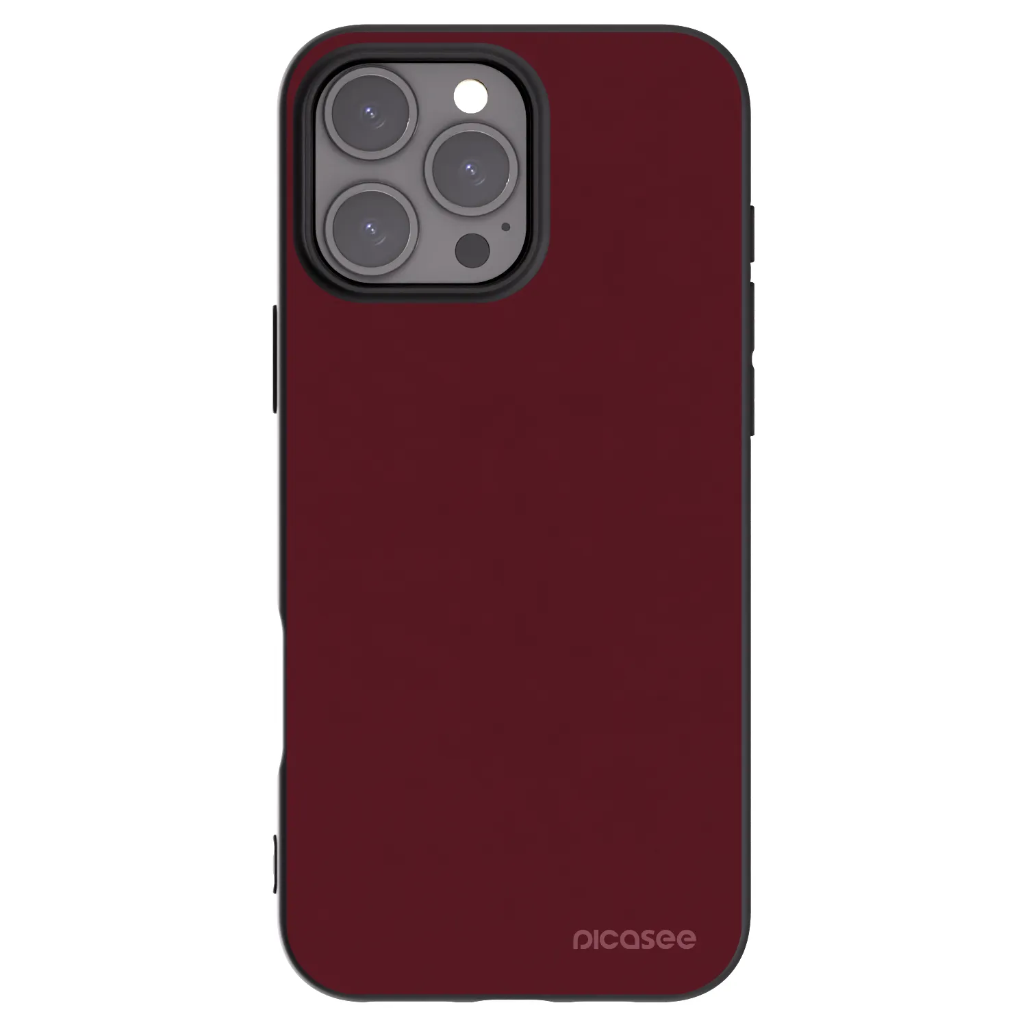 Picasee silikonski črni ovitek za Apple iPhone 16 Pro Max - Burgundy red