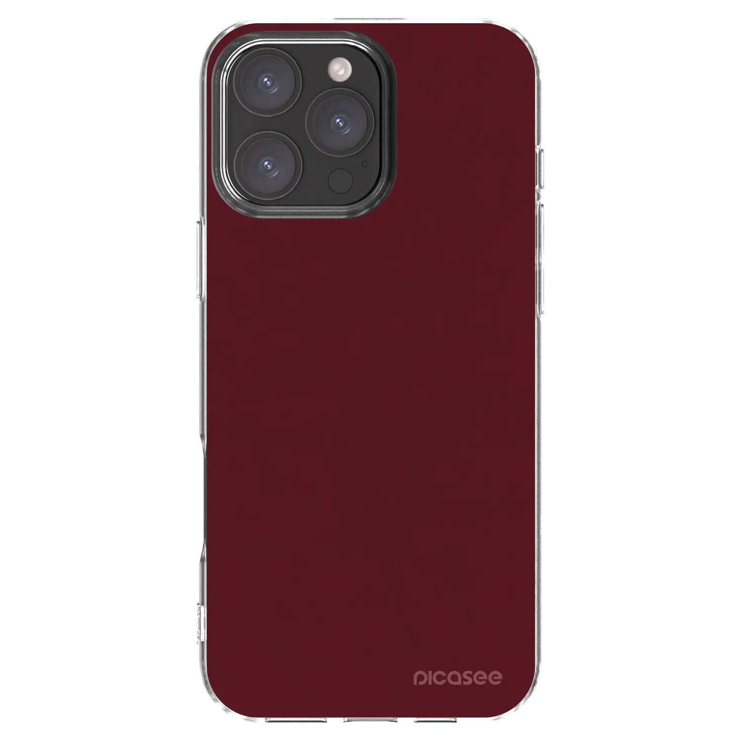Picasee silikonski prozorni ovitek za Apple iPhone 16 Pro Max - Burgundy red
