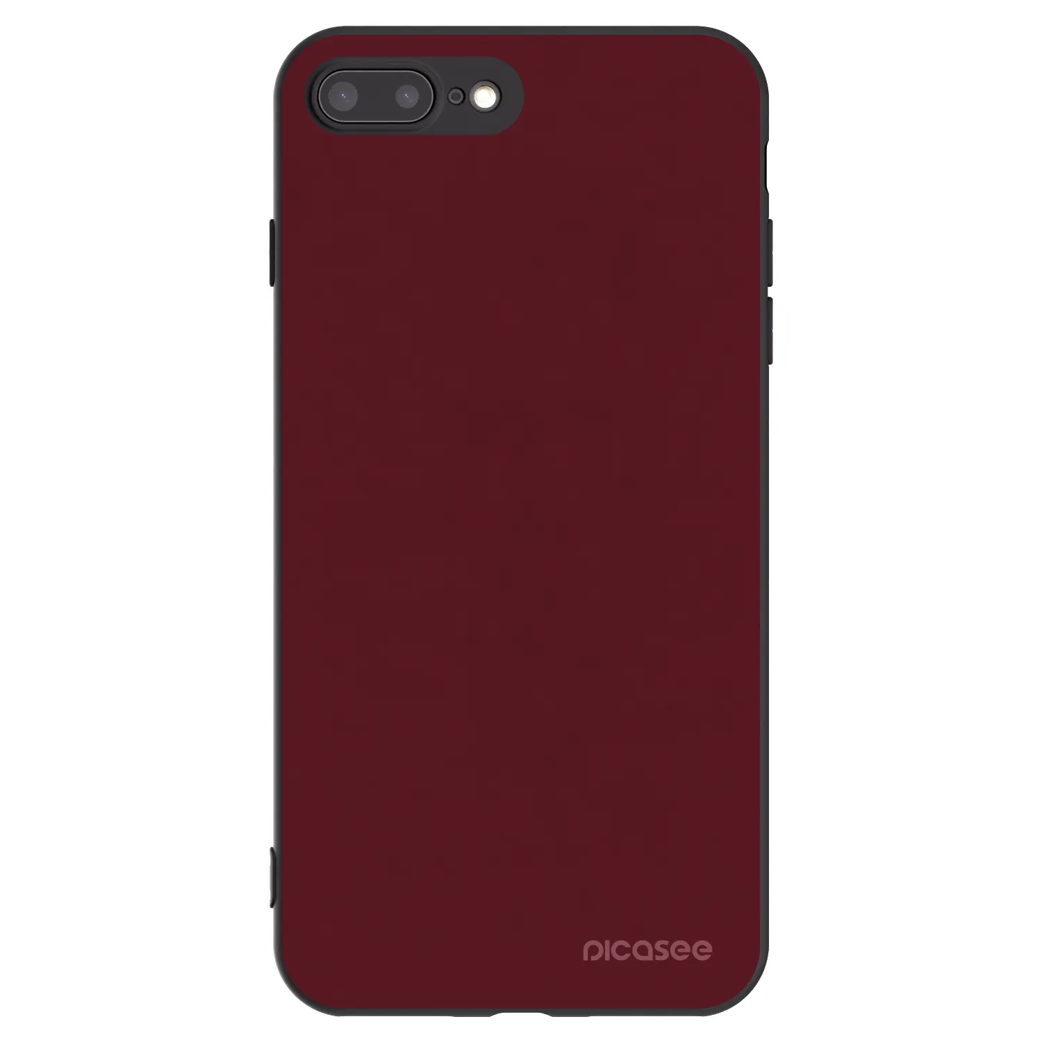 Picasee silikonski črni ovitek za Apple iPhone 7 Plus - Burgundy red